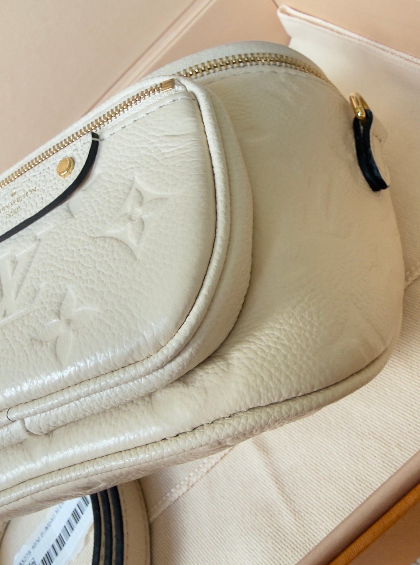 Mini Monogram Empreinte Leather Cream Bumbag
