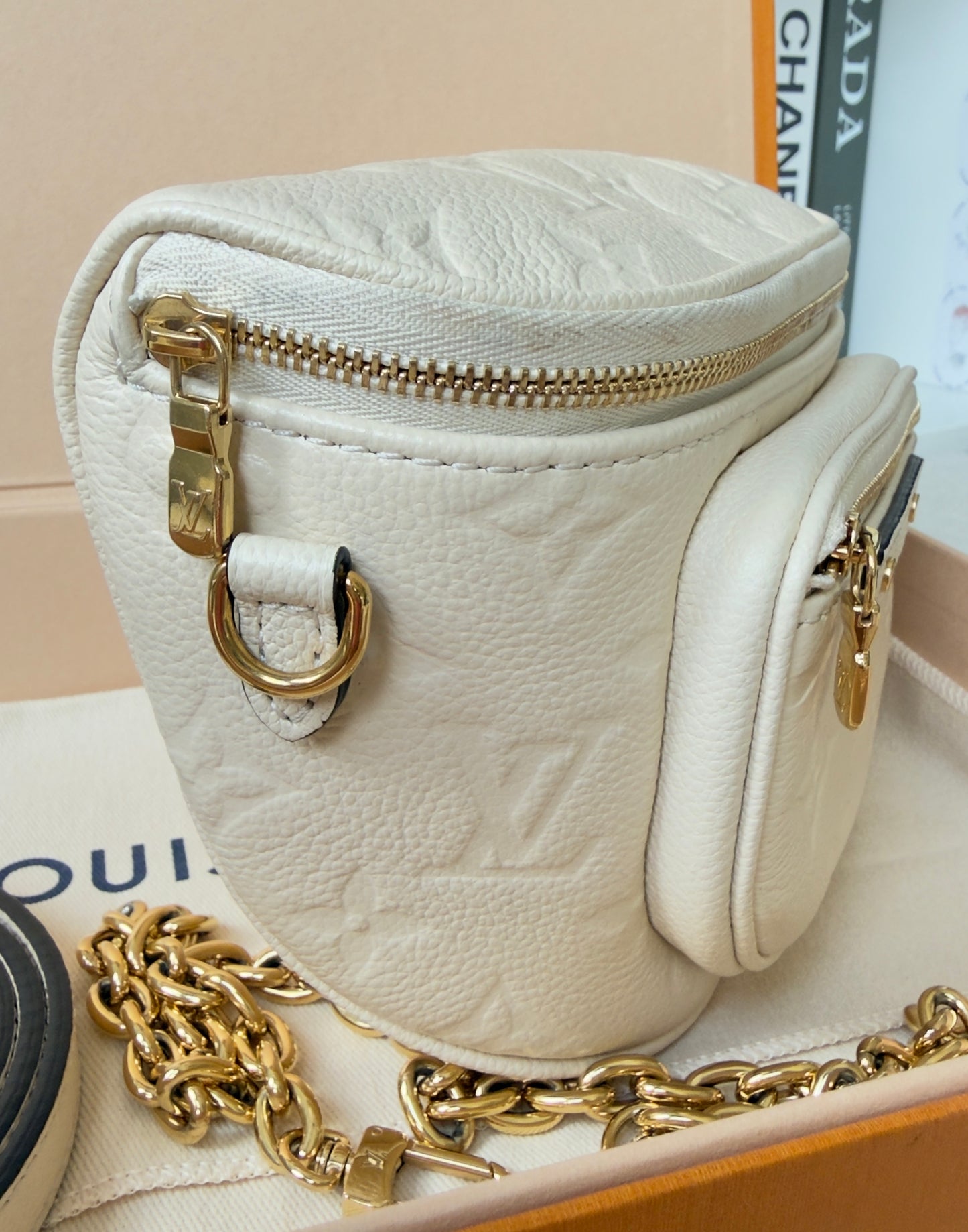 Mini Monogram Empreinte Leather Cream Bumbag
