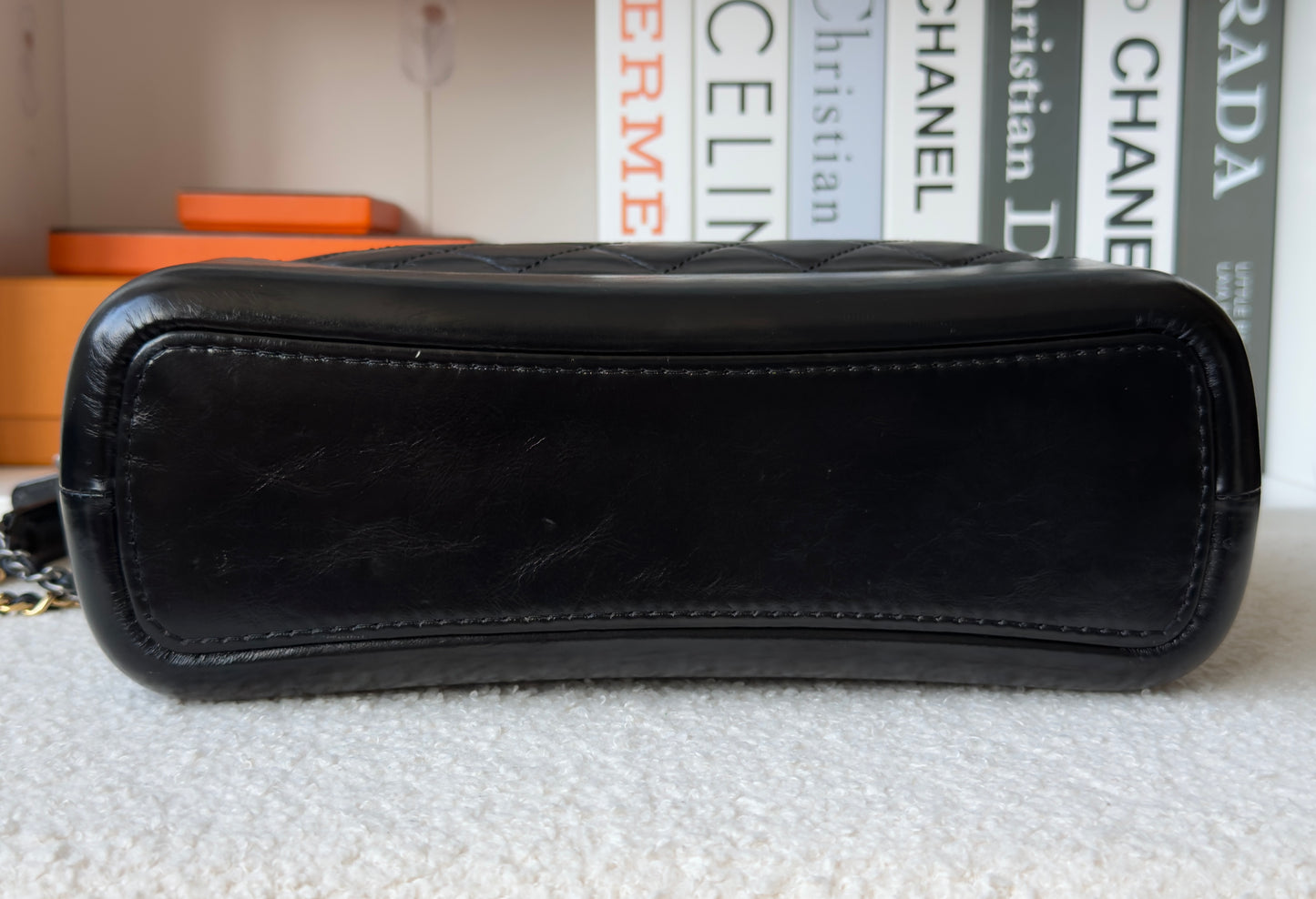 Chanel Black Calfskin Leather Medium Gabrielle Hobo Bag