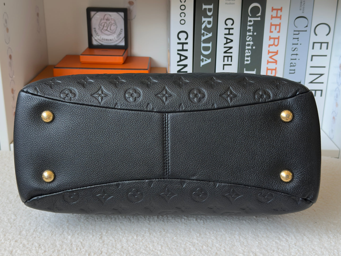 PONTHIEU PM NOIR/BLACK EMPREINTE BAG