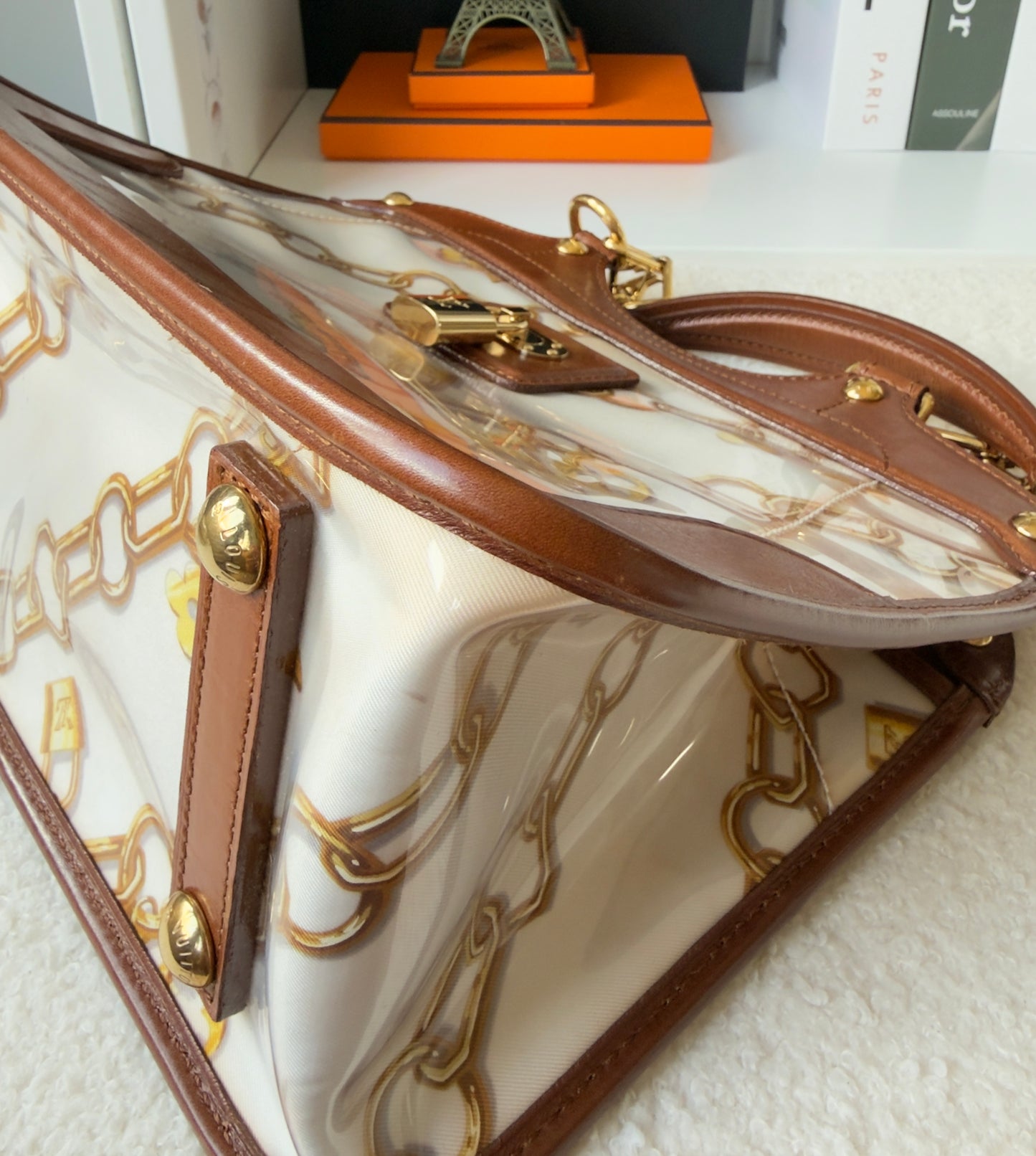 Limited Edition White Monogram Cabas Charms Bag