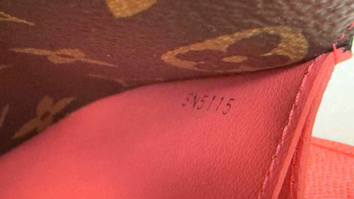 EMILLE MONOGRAM POPPY WALLET