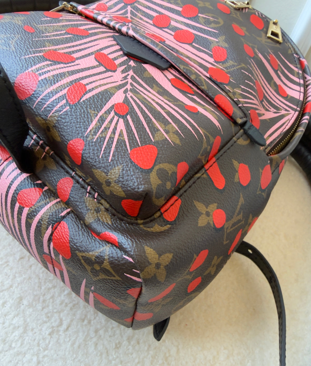 Limited Edition Monogram Canvas Jungle Dots Palm Springs Backpack PM Bag
