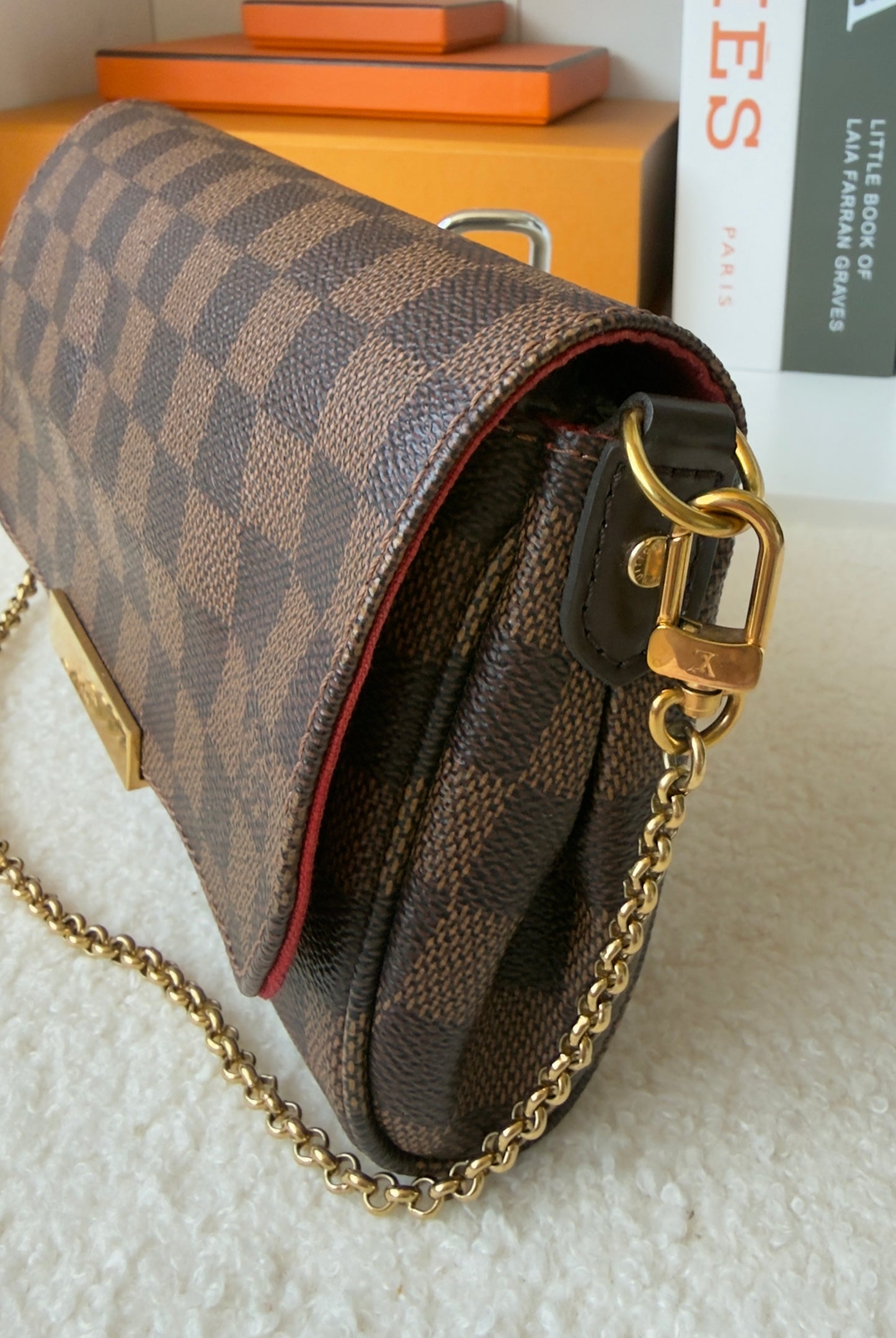 FAVORITE PM DAMIER EBENE CLUTCH/CROSSBODY