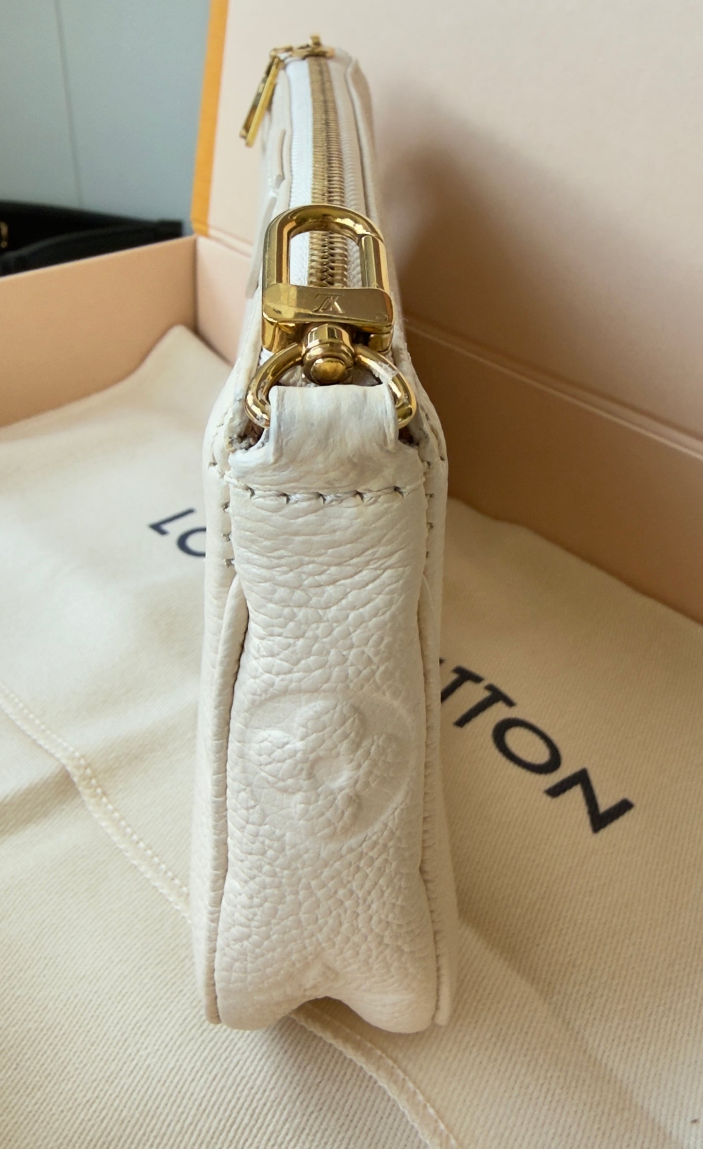 Multi Pochette Accessories Cream Monogram Empreinte Leather