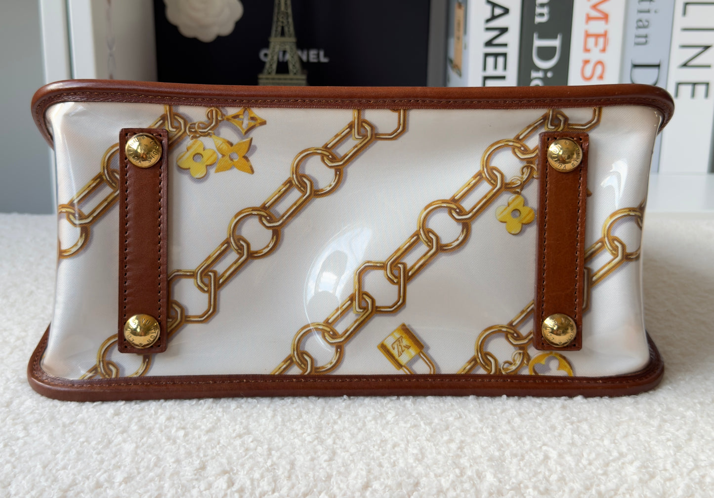 Limited Edition White Monogram Cabas Charms Bag
