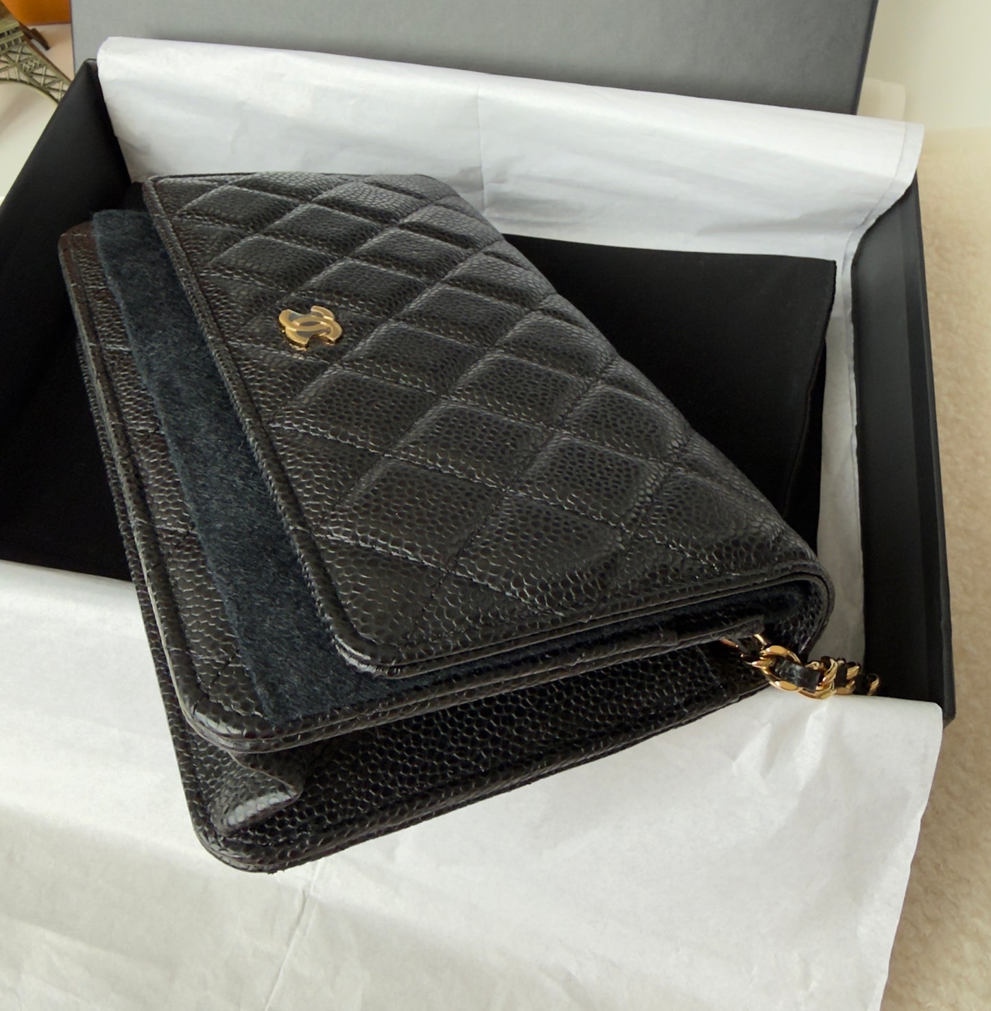 BRAND NEW CC WOC BLCK CAVIAR/GHW