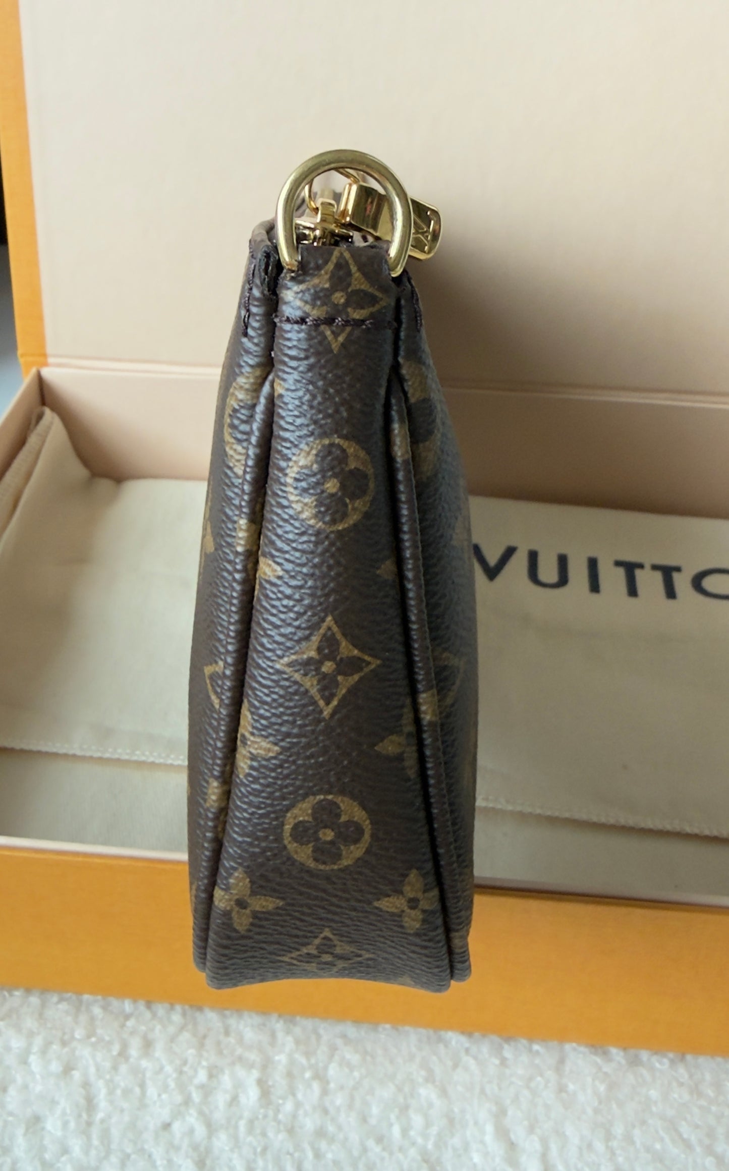 LIKE NEW MULTI POCHETTE ACCESSORIES KHAKI MONOGRAM