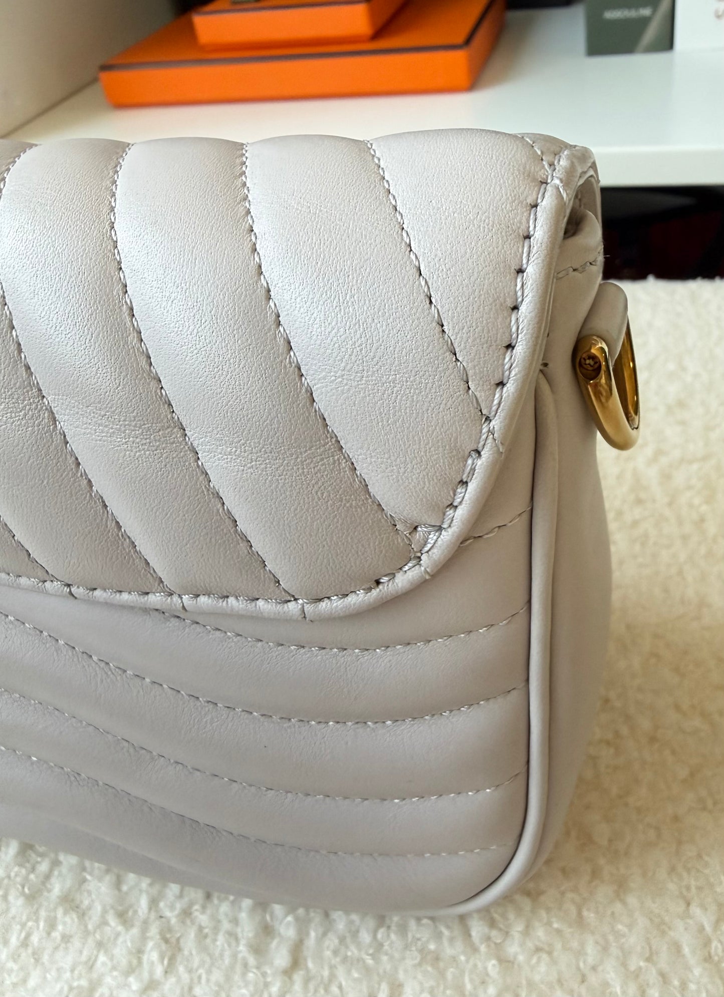 Calfskin New Wave Multi Pochette Brume/Gray