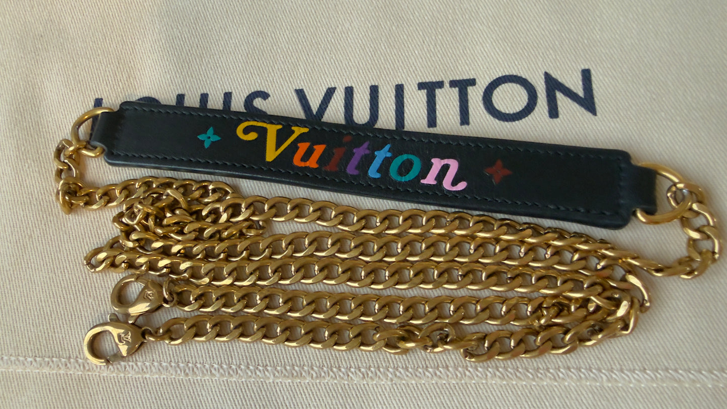 NEW WAVE CHAIN POCHETTE BLACK CALFSKIN