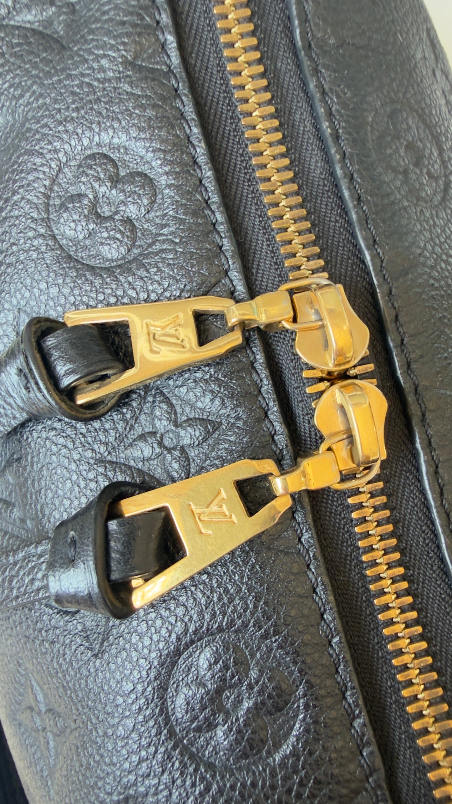 PONTHIEU PM NOIR/BLACK EMPREINTE BAG
