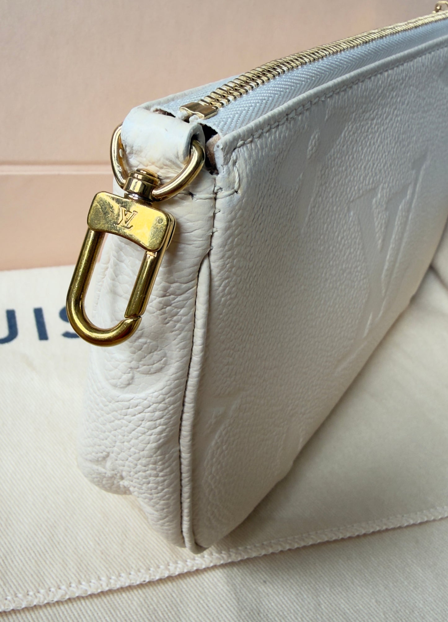 Multi Pochette Accessories Cream Monogram Empreinte Leather