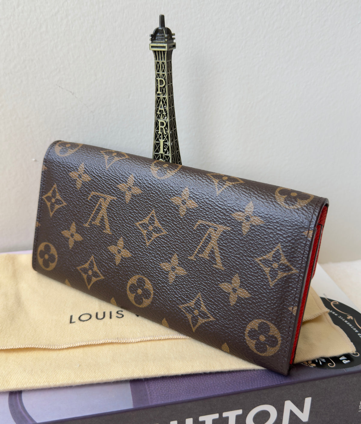 EMILLE MONOGRAM POPPY WALLET