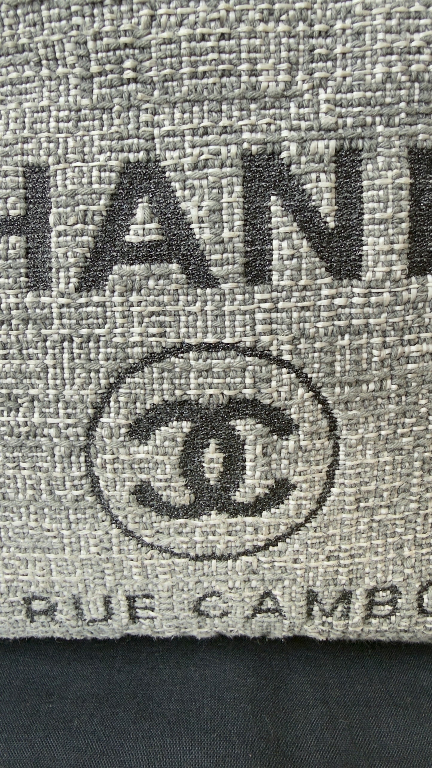 Chanel Woven Straw Raffia Small Deauville Tote Grey