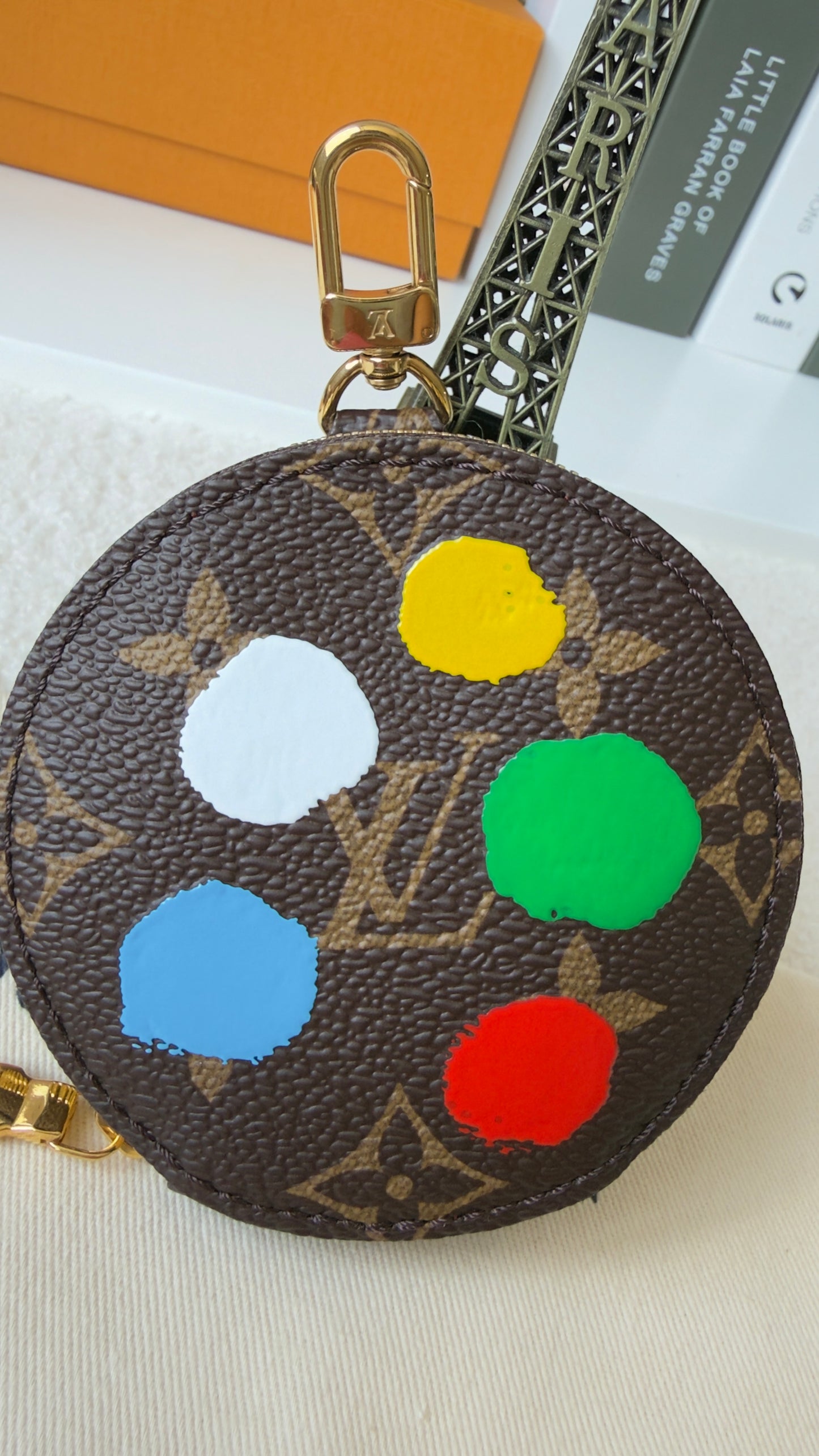 NEW/UNUSED LV x Yayoi Kusama Round zipped coin purse