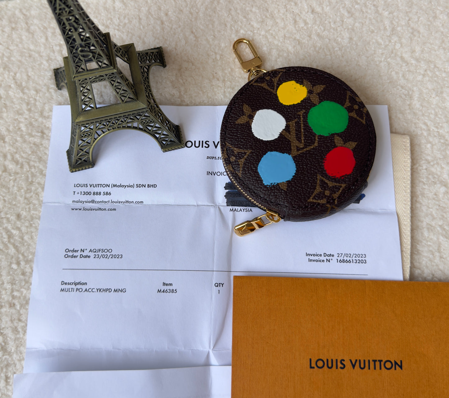 NEW/UNUSED LV x Yayoi Kusama Round zipped coin purse