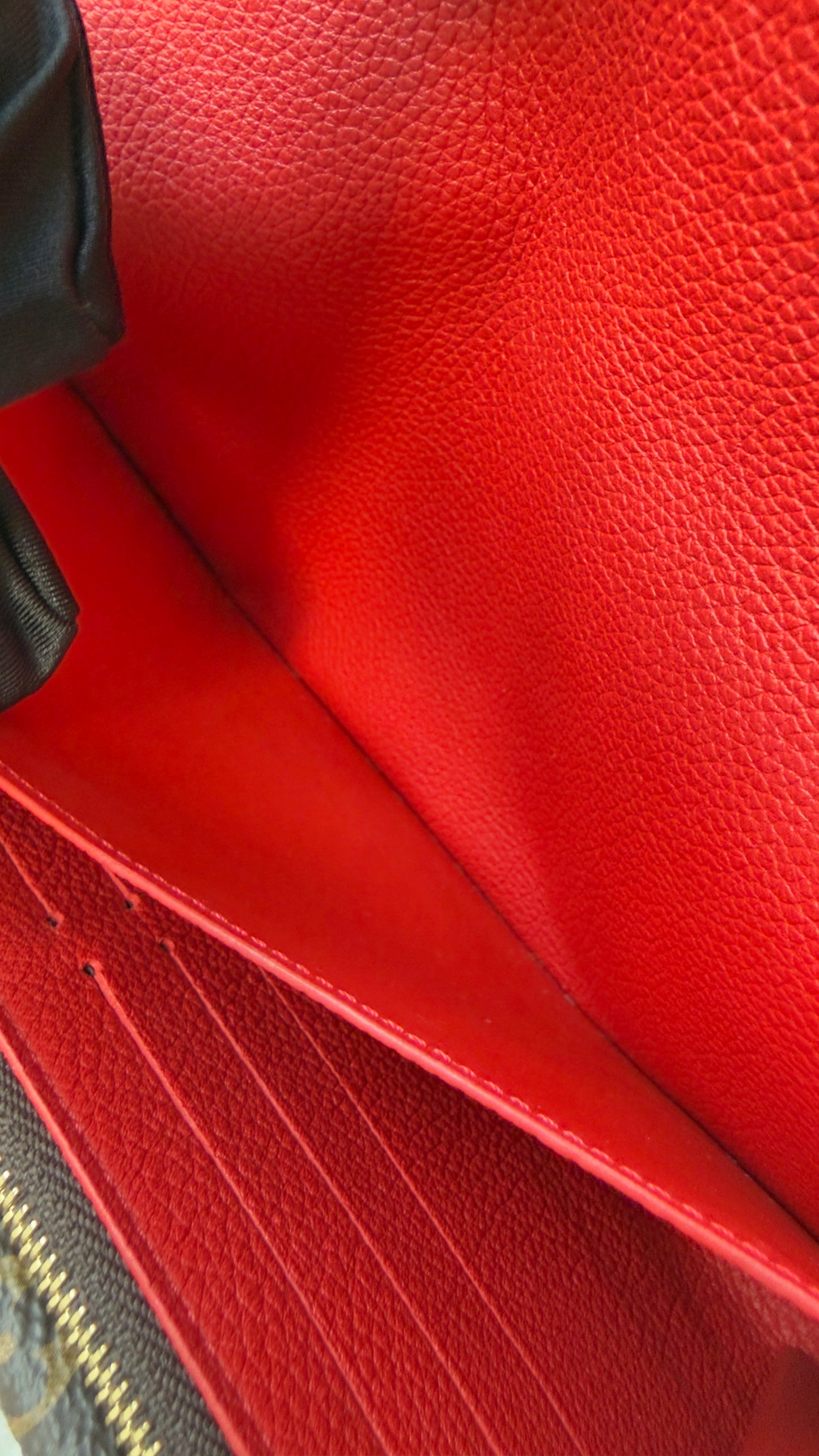 DOUBLE V RED/RUBIS CALFSKIN WALLET