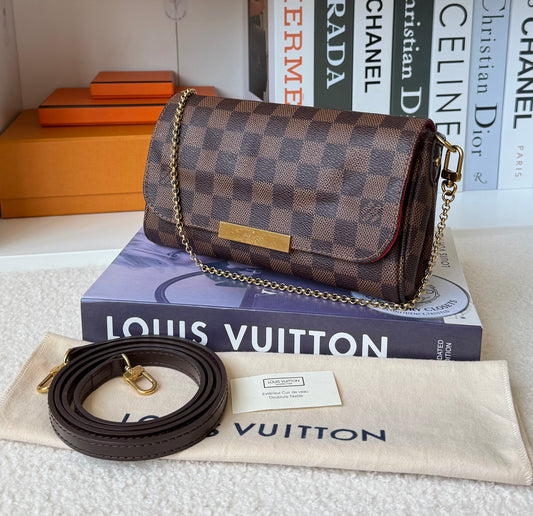 FAVORITE PM DAMIER EBENE CLUTCH/CROSSBODY