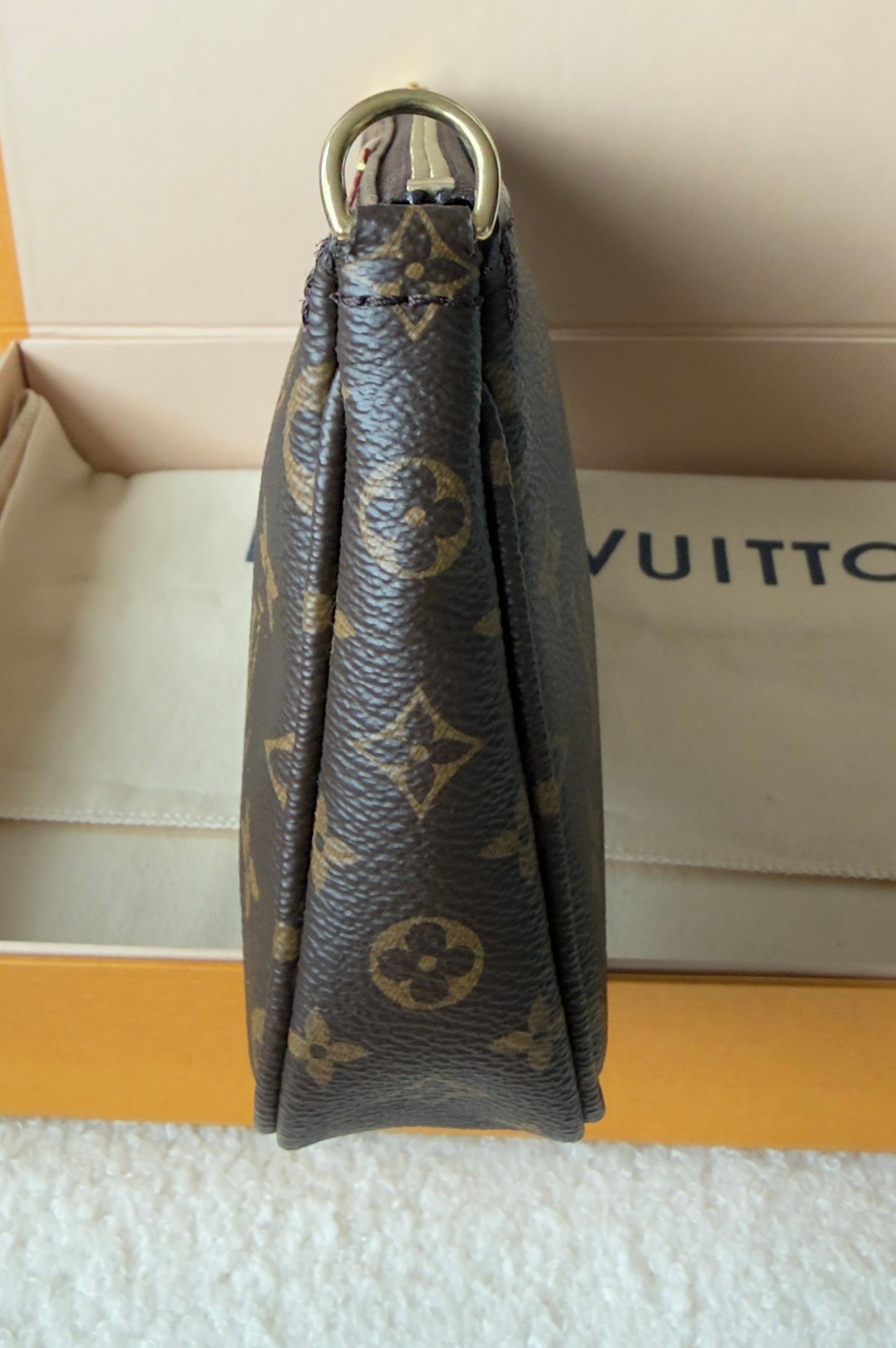 LIKE NEW MULTI POCHETTE ACCESSORIES KHAKI MONOGRAM