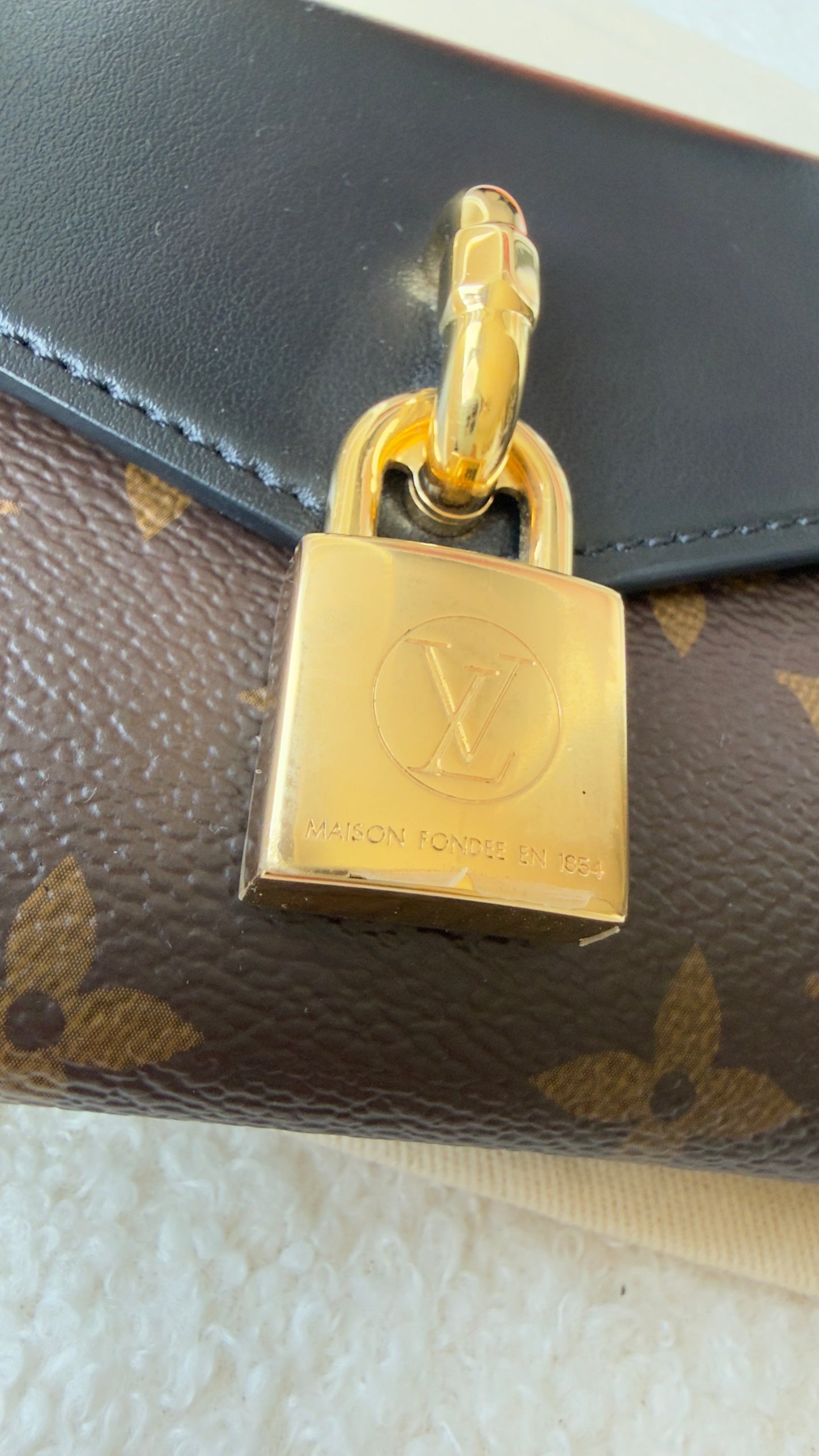 Padlock on Strap Handbag Monogram Canvas and Leather