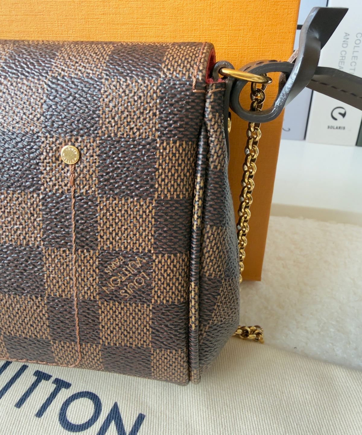 FAVORITE PM DAMIER EBENE CLUTCH/CROSSBODY BAG