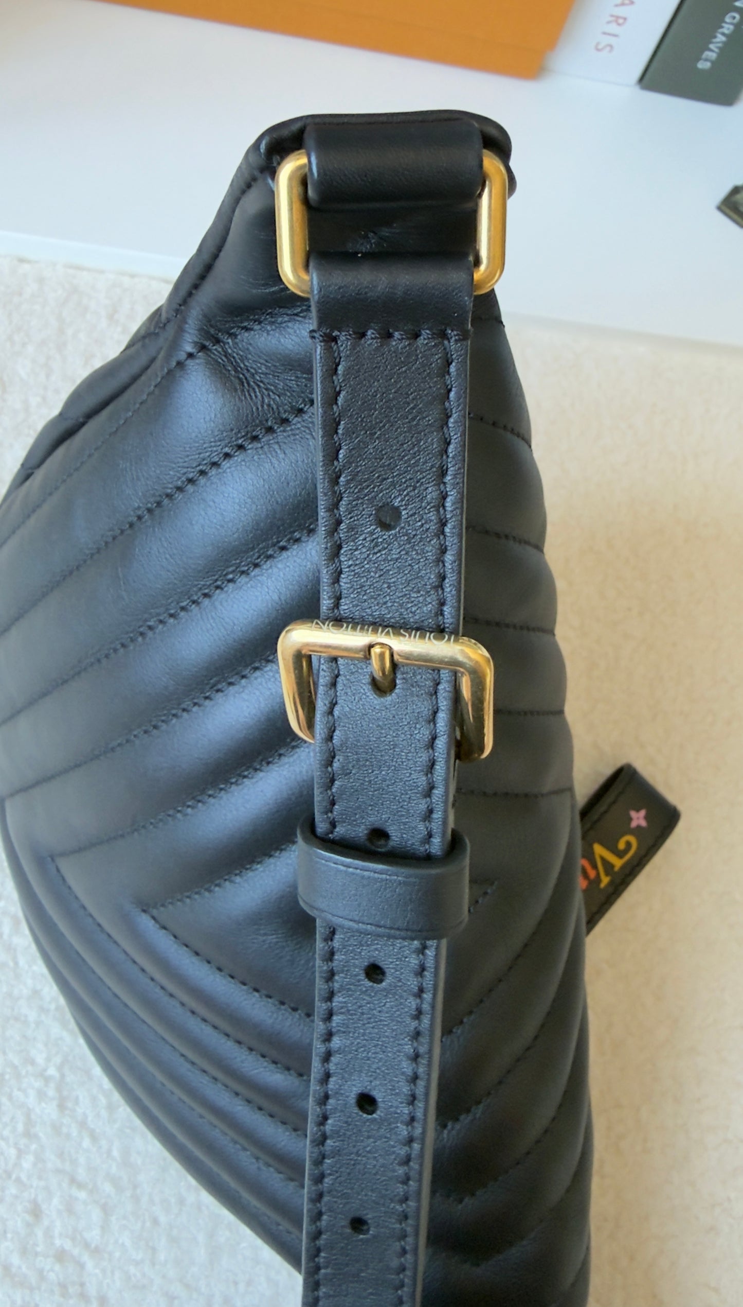 NEW WAVE BUMBAG BLACK CALFSKIN BAG