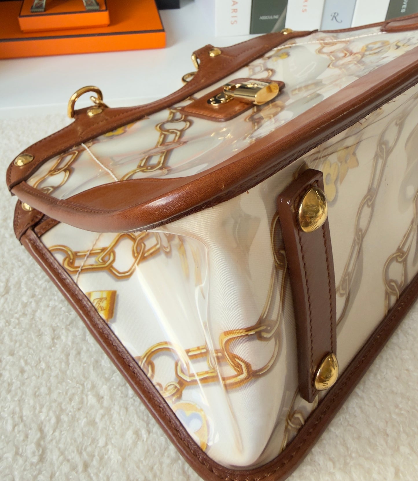 Limited Edition White Monogram Cabas Charms Bag