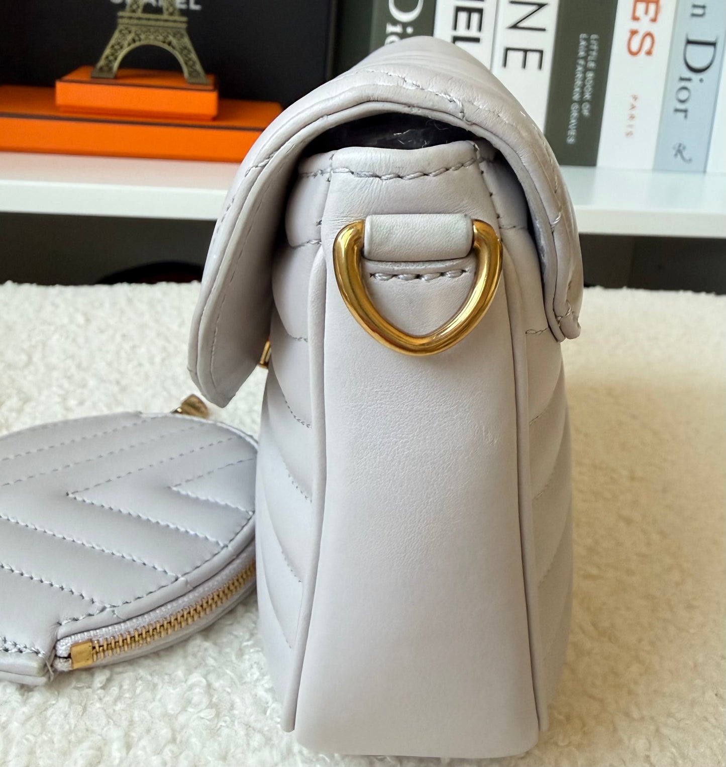 Calfskin New Wave Multi Pochette Brume/Gray