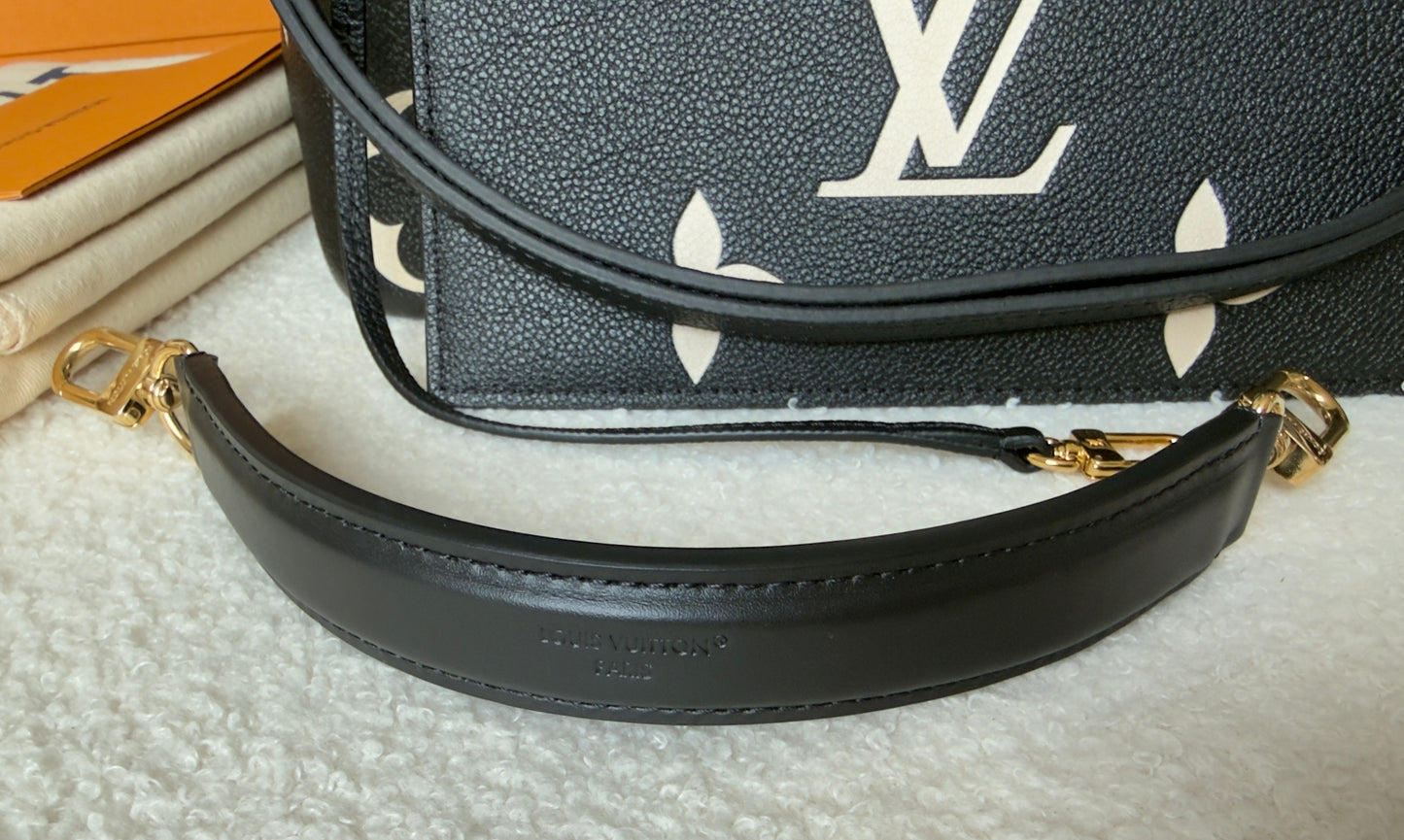 NEONOE MM BLACK/BEIGE EMPREINTE BAG