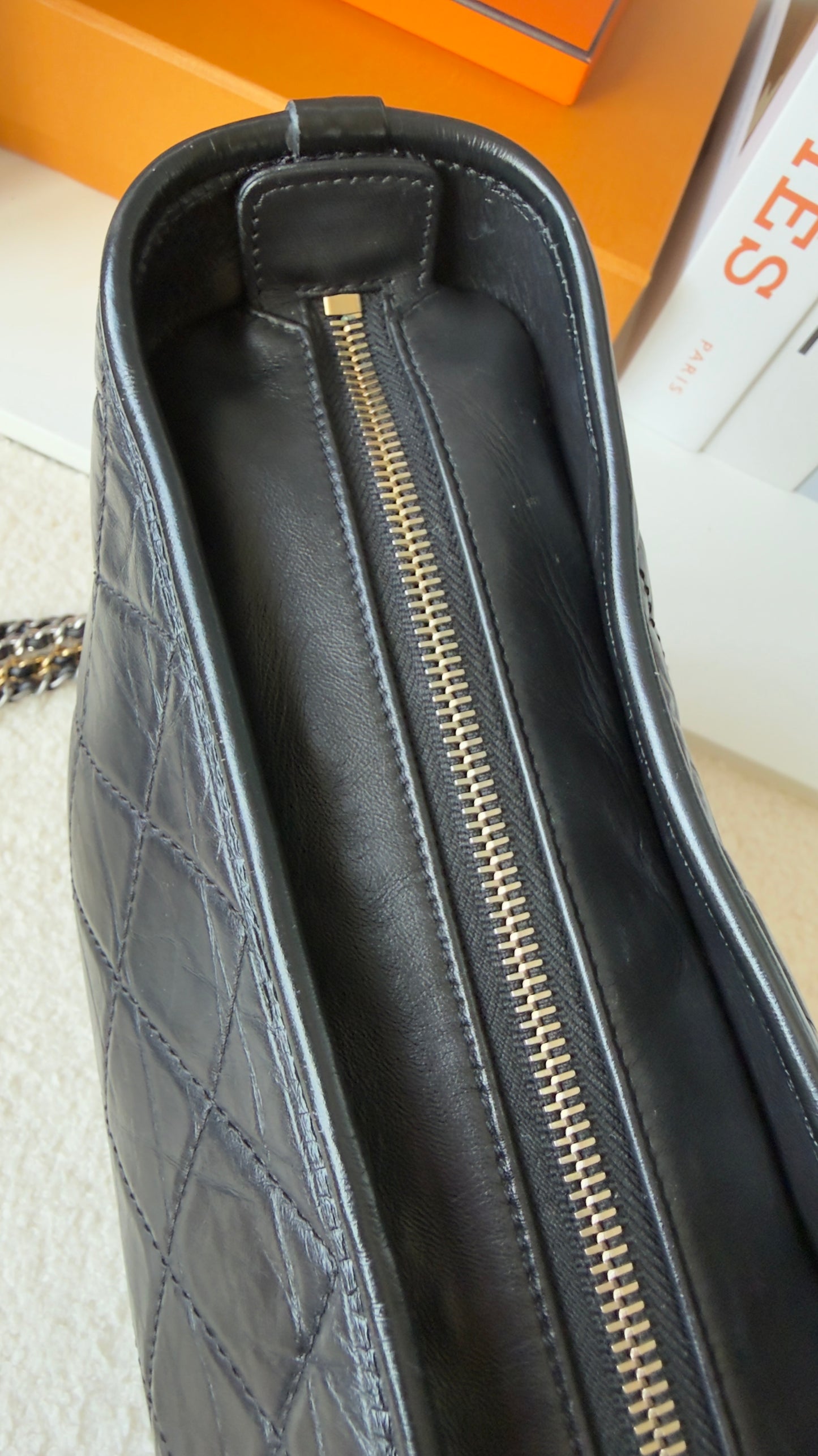 Chanel Black Calfskin Leather Medium Gabrielle Hobo Bag