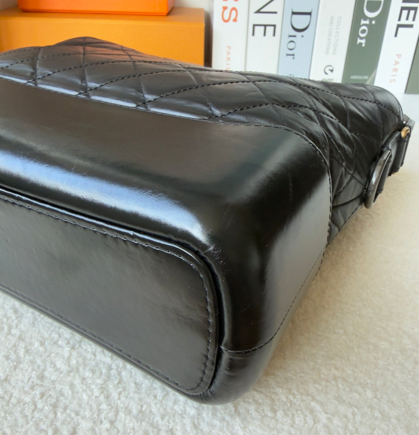 Chanel Black Calfskin Leather Medium Gabrielle Hobo Bag