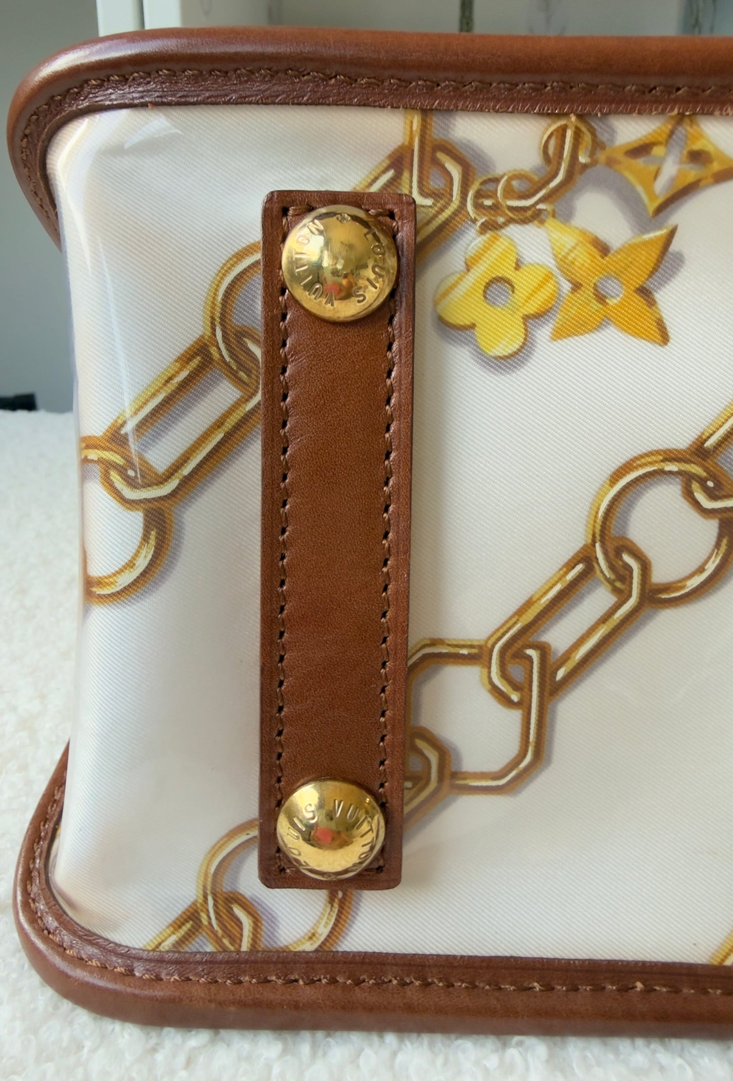 Limited Edition White Monogram Cabas Charms Bag
