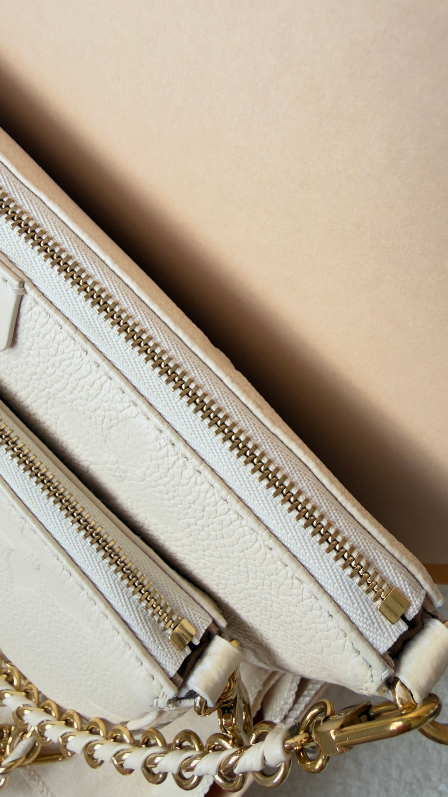 Multi Pochette Accessories Cream Monogram Empreinte Leather