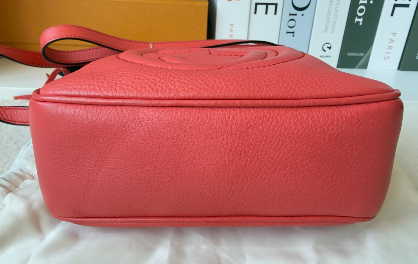GG PINK ROSE TOPAZ SMALL SOHO DISCO CALFSKIN BAG