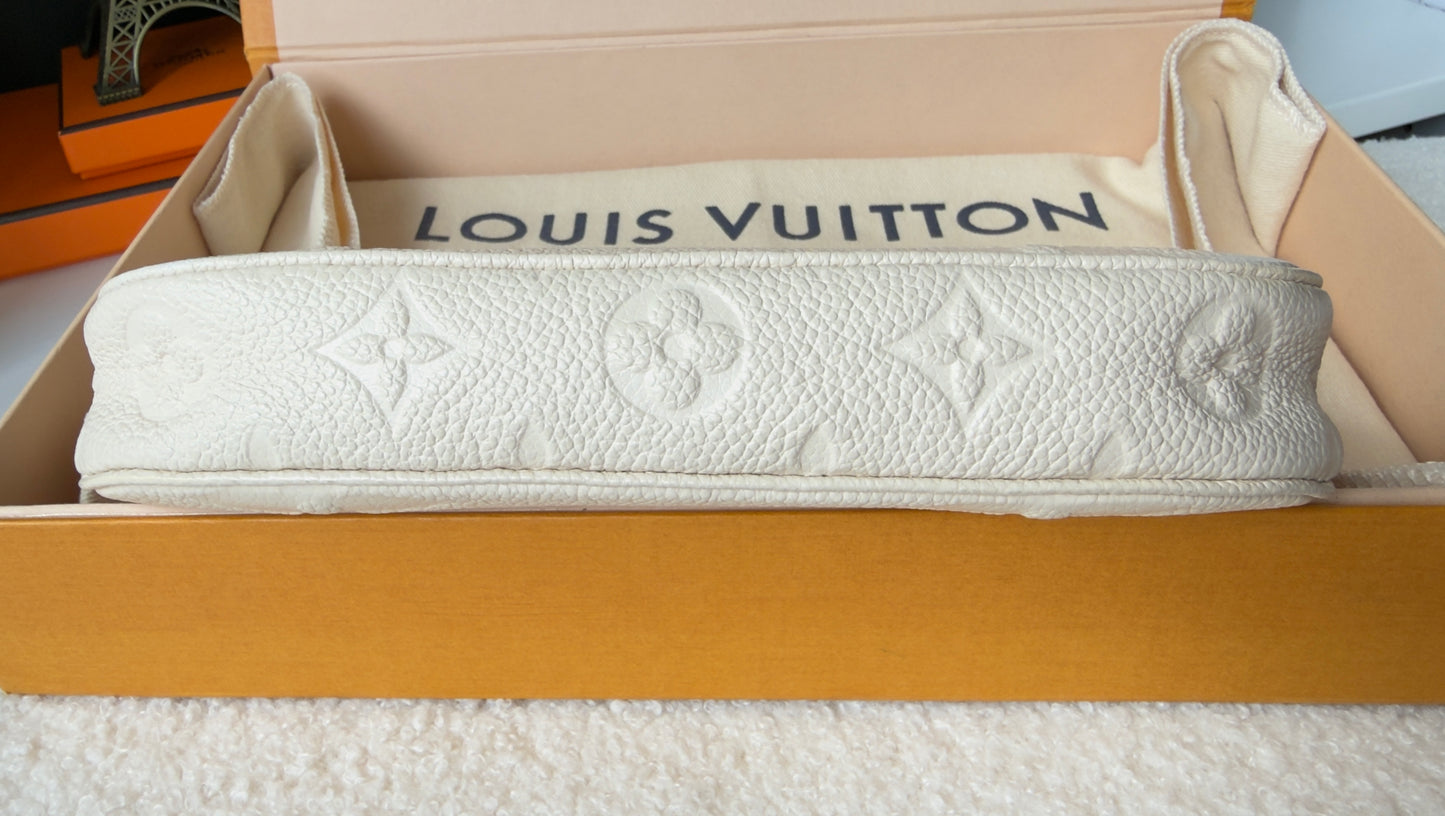 Multi Pochette Accessories Cream Monogram Empreinte Leather