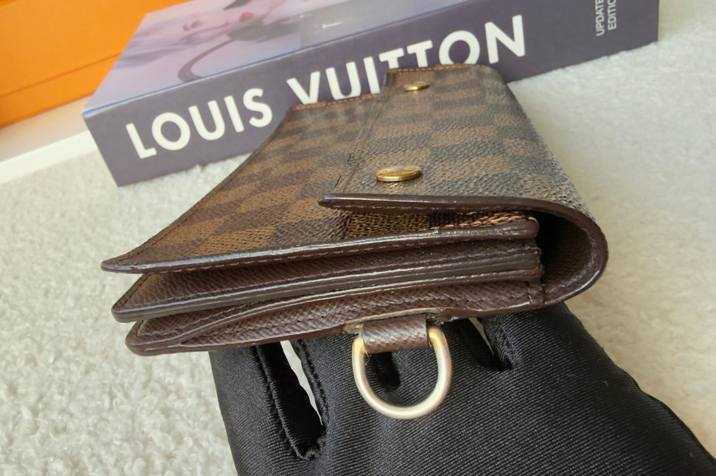 Portefeuille Accordeon Damier ebene Wallet