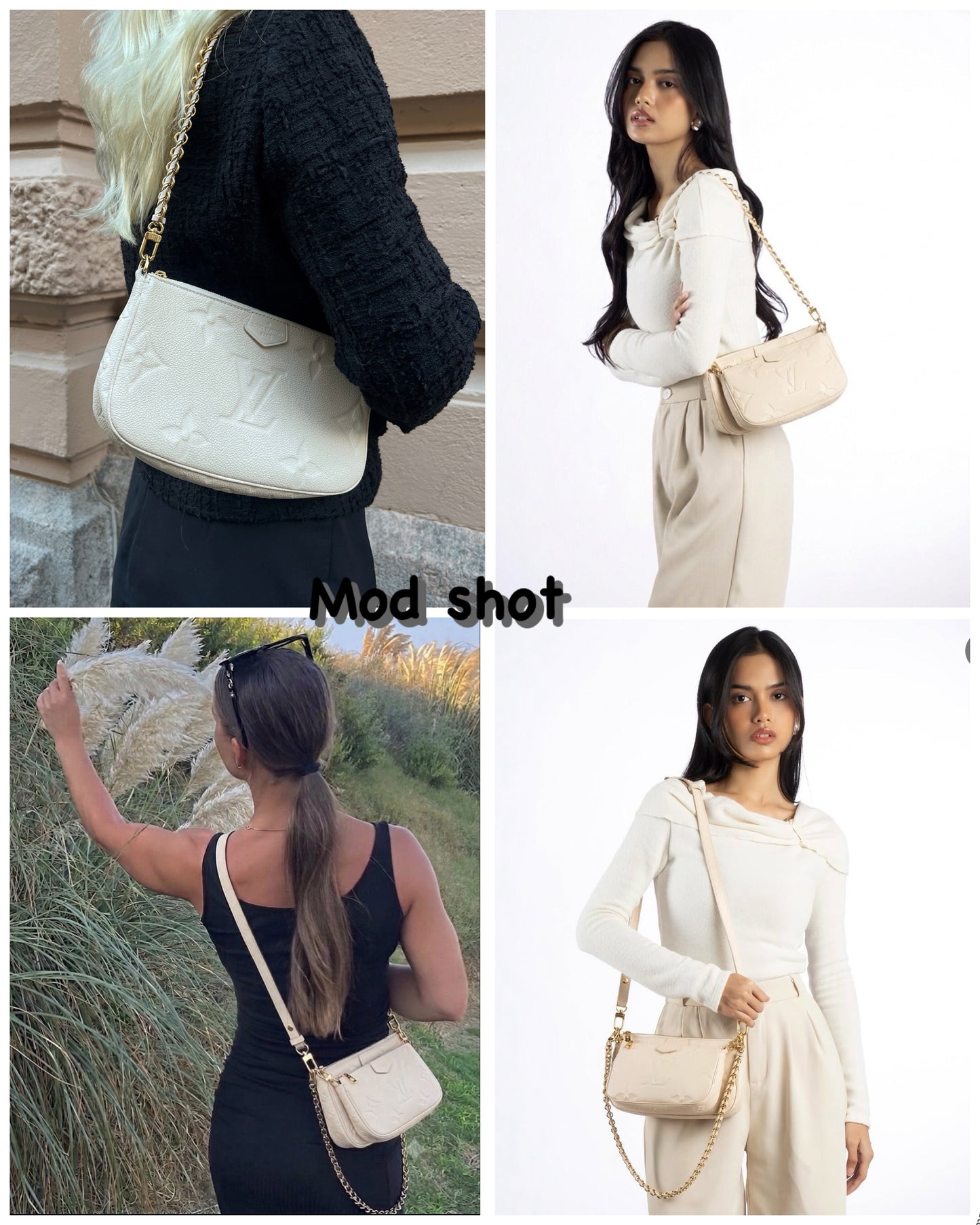 Multi Pochette Accessories Cream Monogram Empreinte Leather