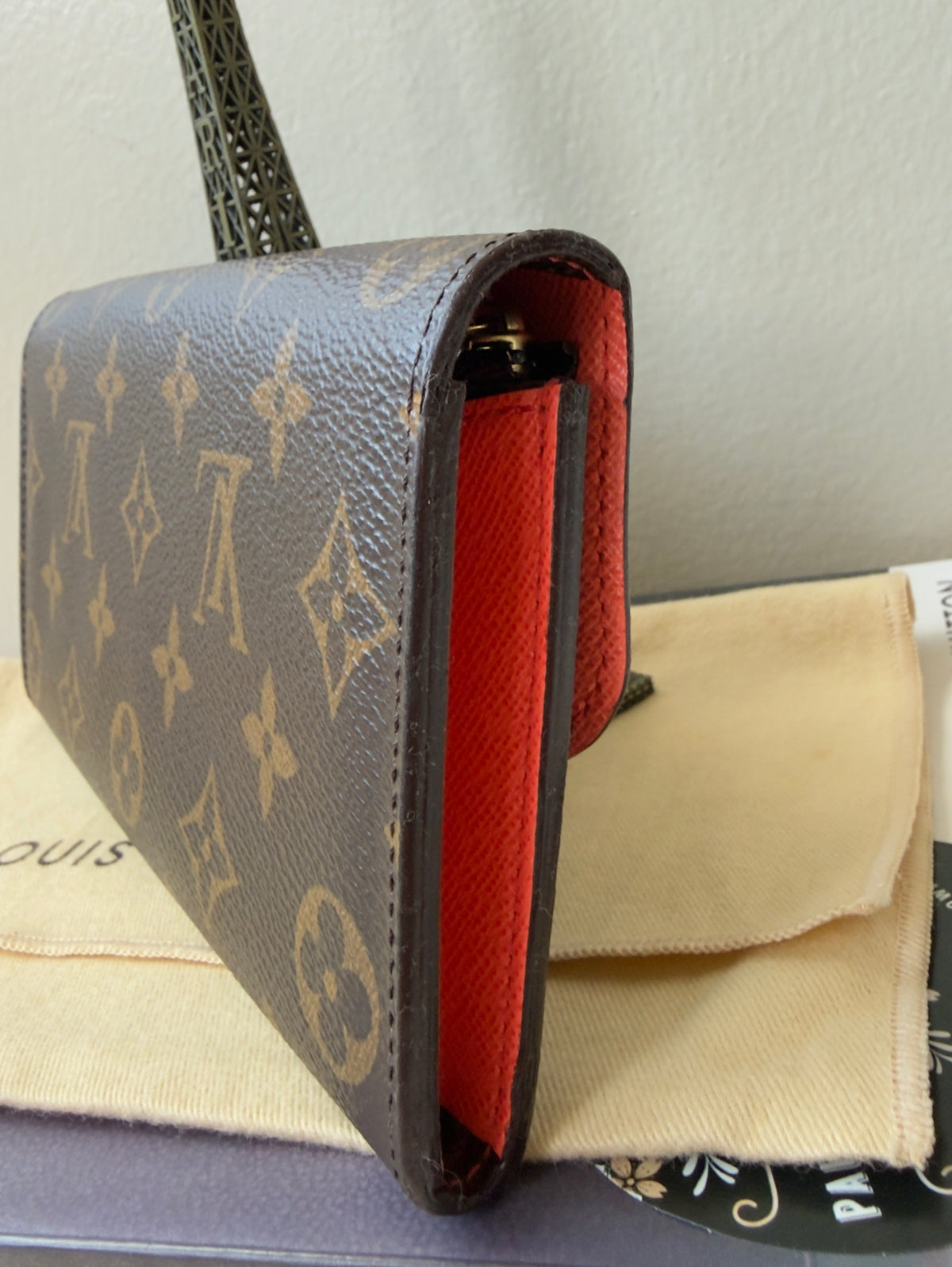 EMILLE MONOGRAM POPPY WALLET