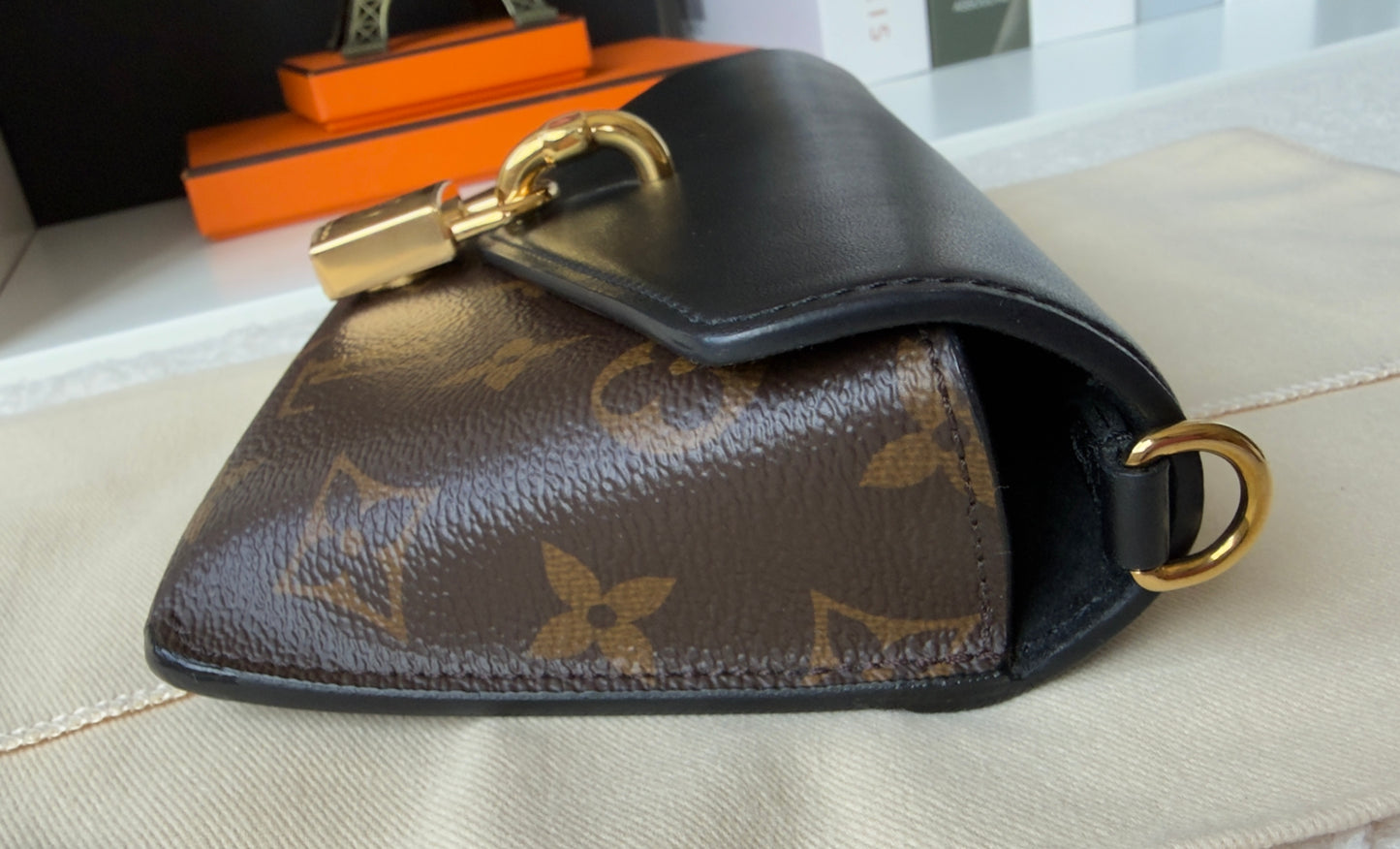 Padlock on Strap Handbag Monogram Canvas and Leather