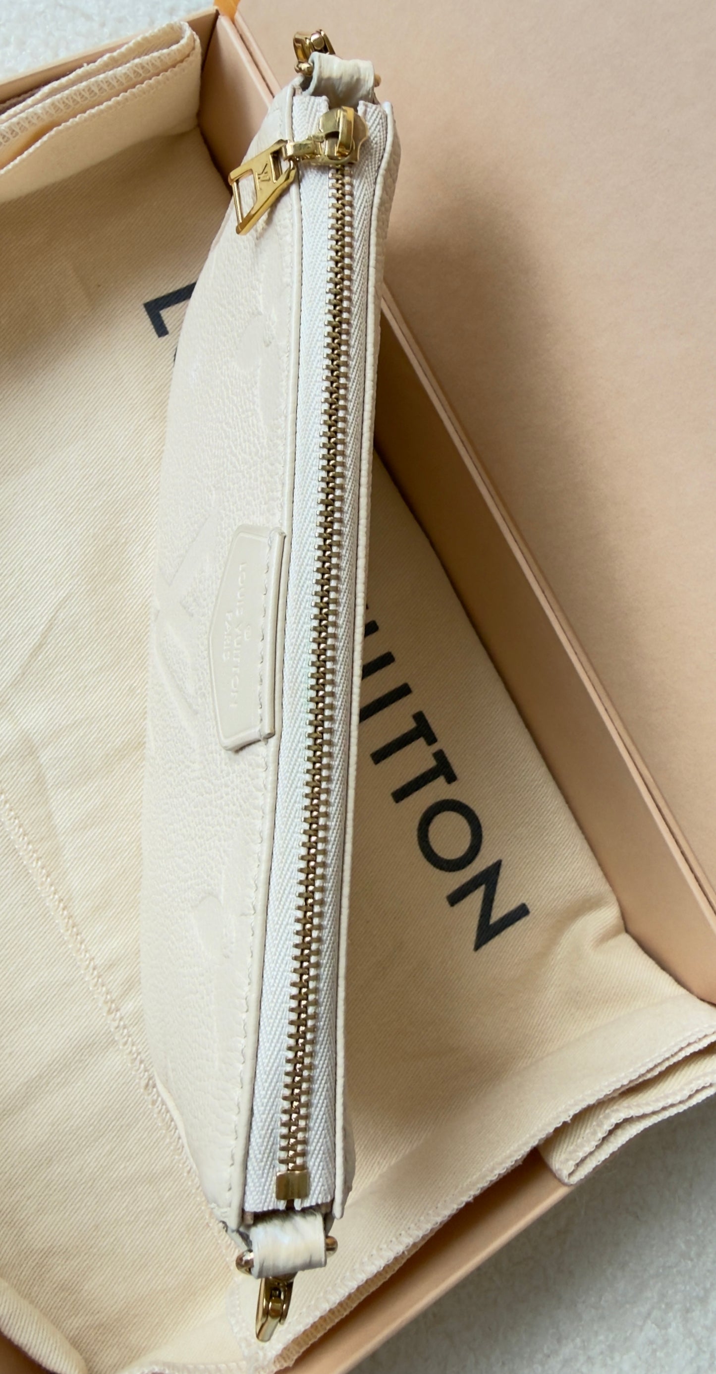 Multi Pochette Accessories Cream Monogram Empreinte Leather