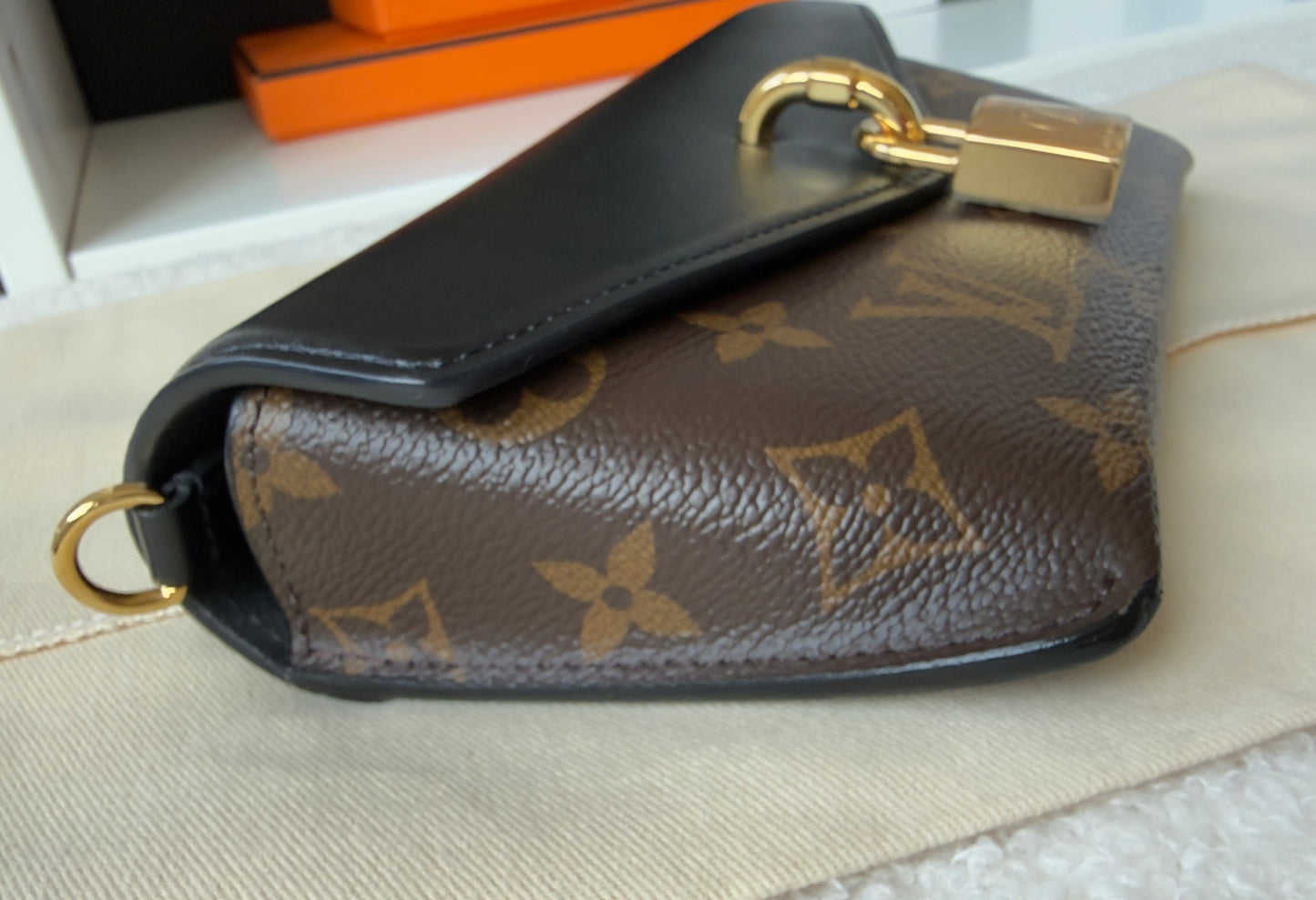 Padlock on Strap Handbag Monogram Canvas and Leather