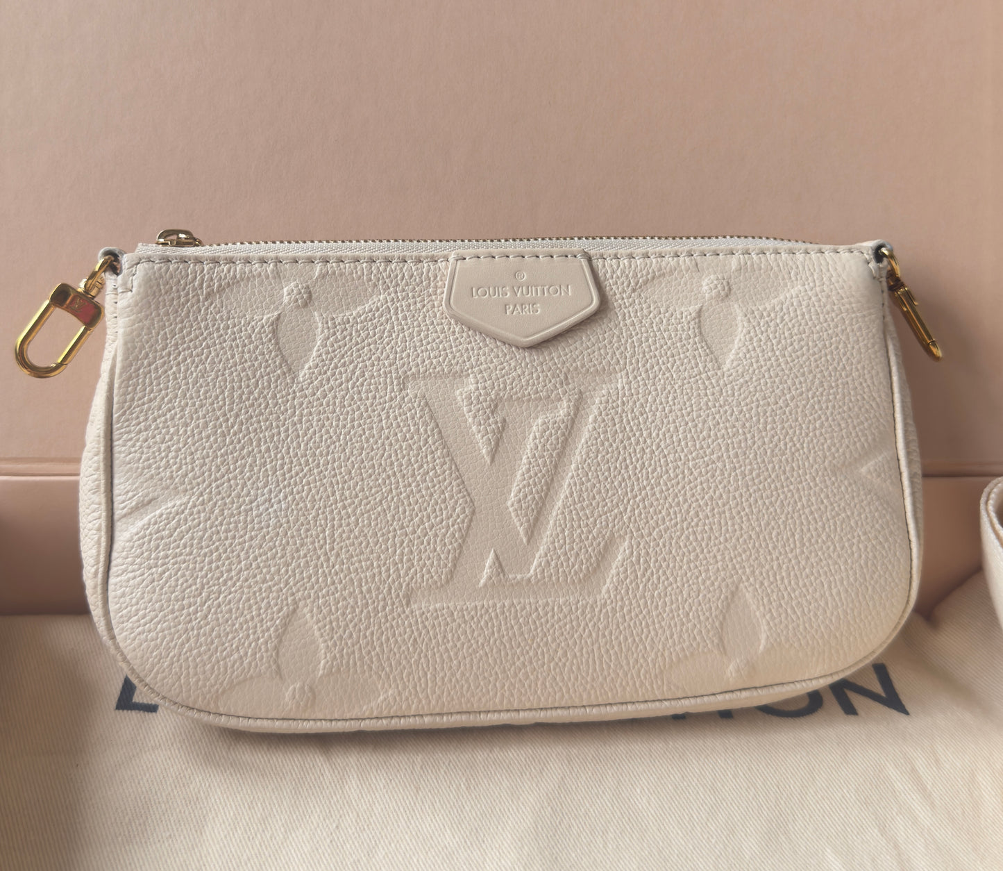 Multi Pochette Accessories Cream Monogram Empreinte Leather
