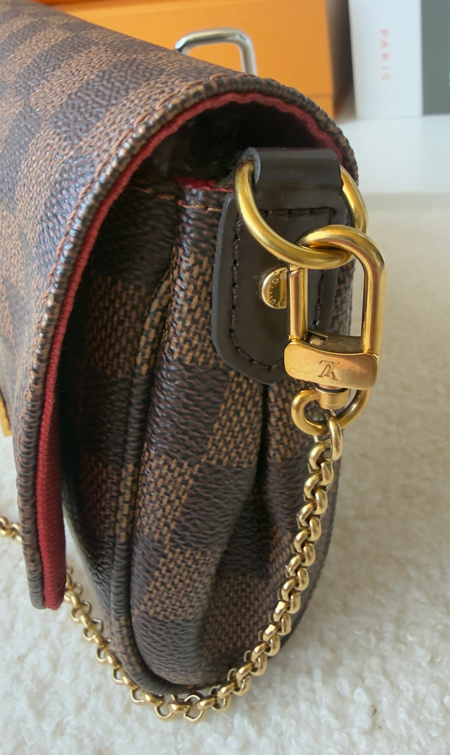 FAVORITE PM DAMIER EBENE CLUTCH/CROSSBODY