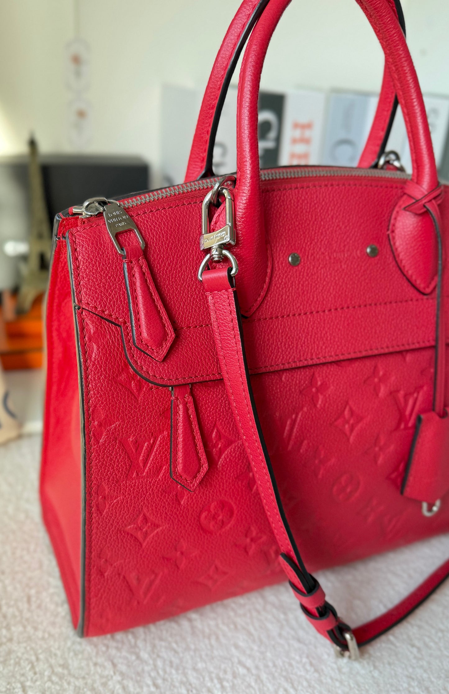 PONT NEUF MM RED WATERMELON MNG EMPREINTE BAG
