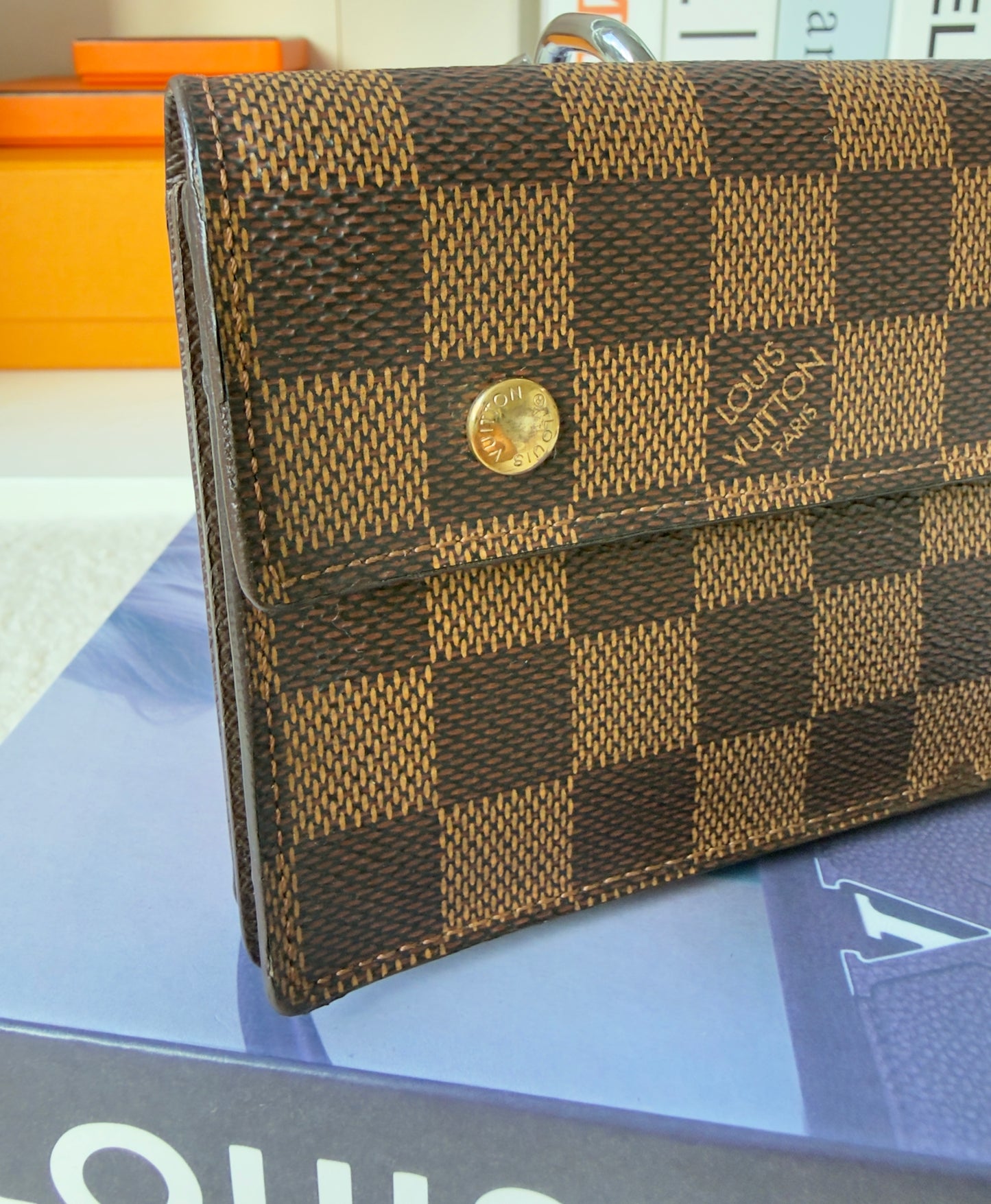 Portefeuille Accordeon Damier ebene Wallet