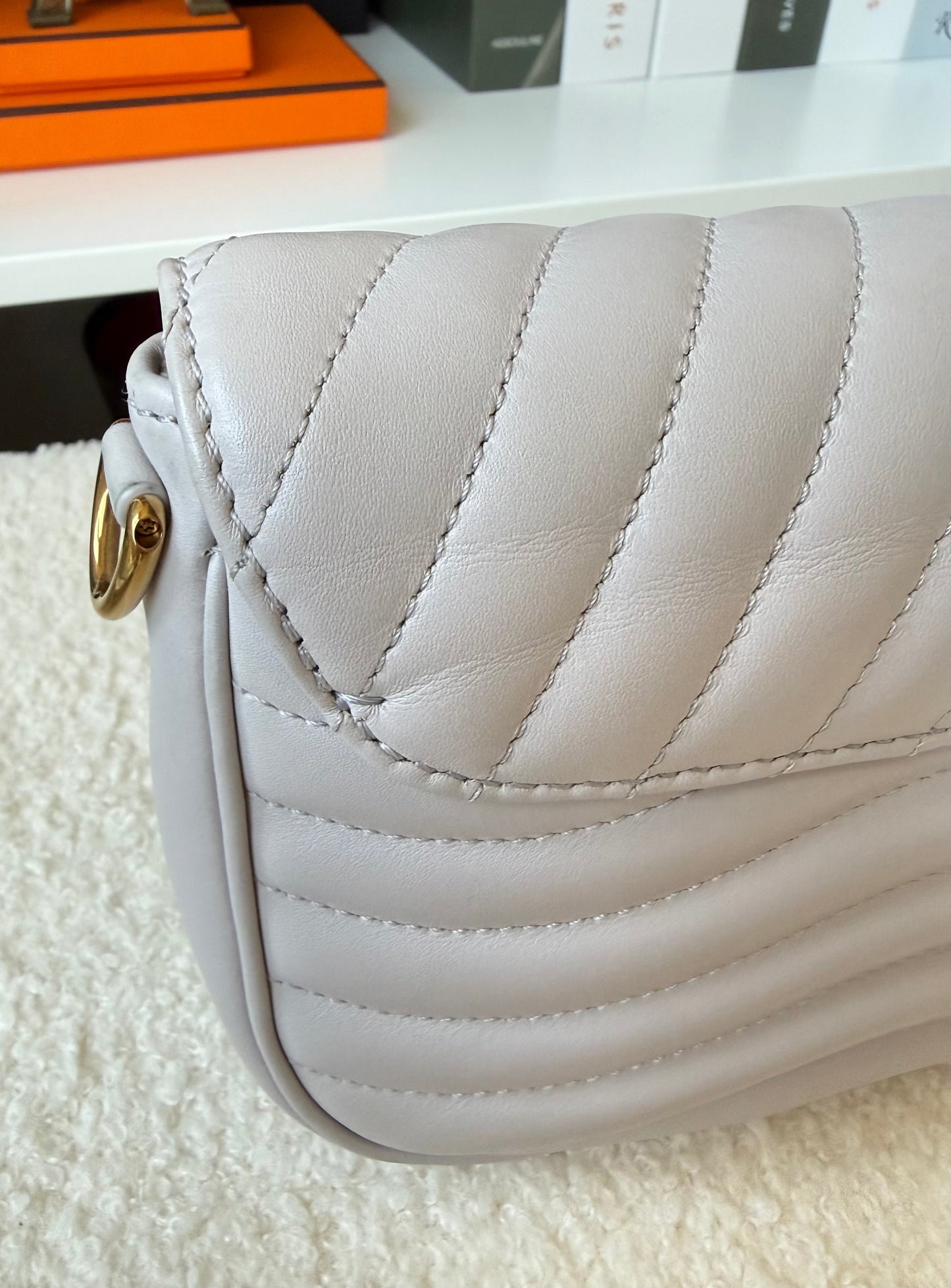 Calfskin New Wave Multi Pochette Brume/Gray