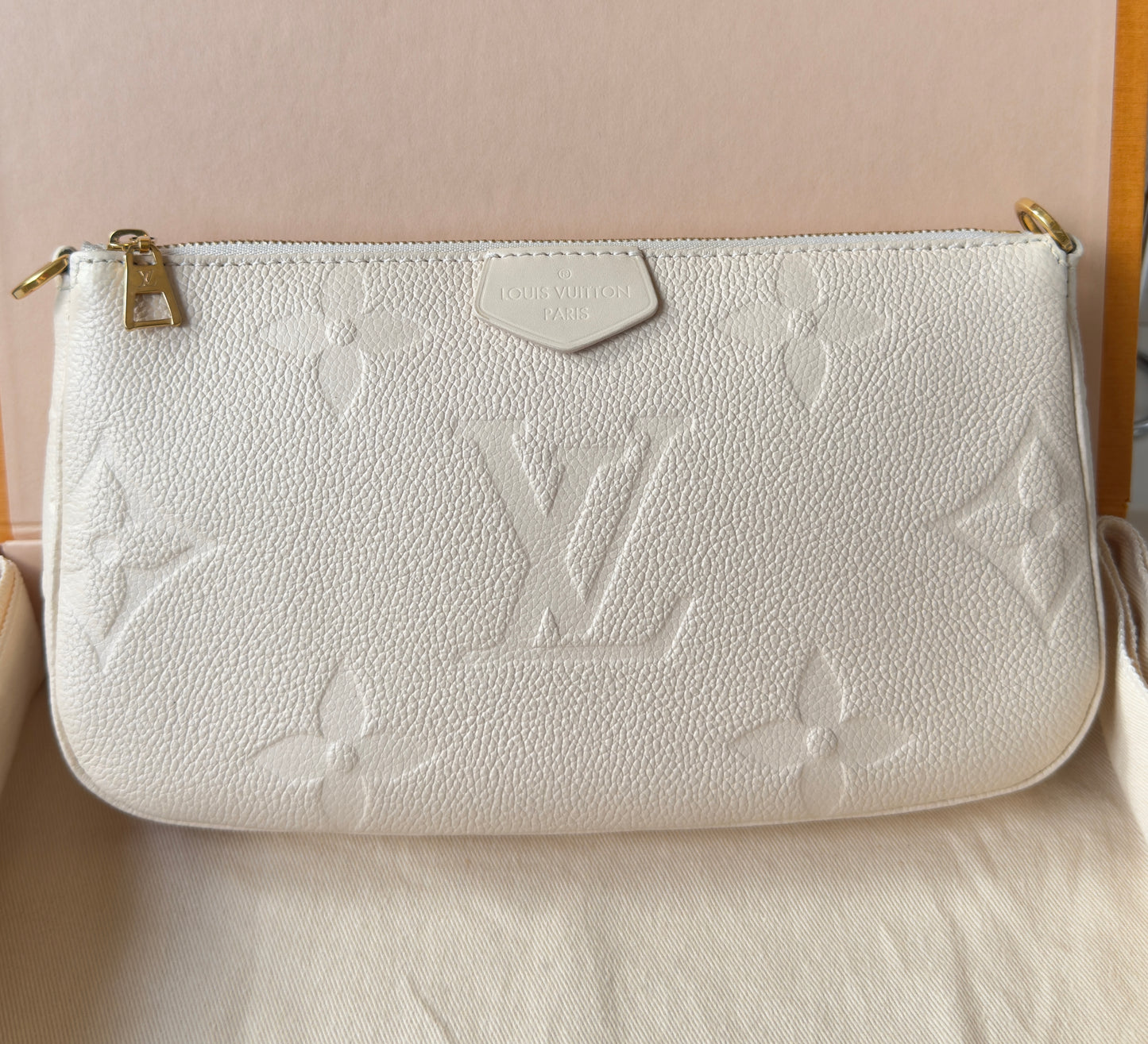 Multi Pochette Accessories Cream Monogram Empreinte Leather