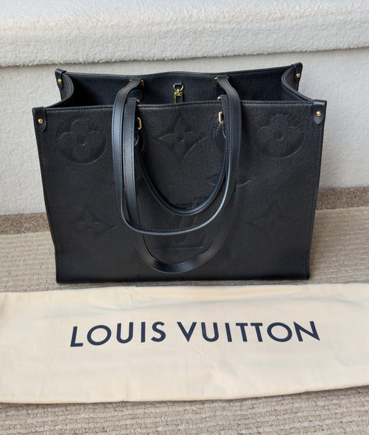 ONTHEGO GM BLACK EMPREINTE BAG