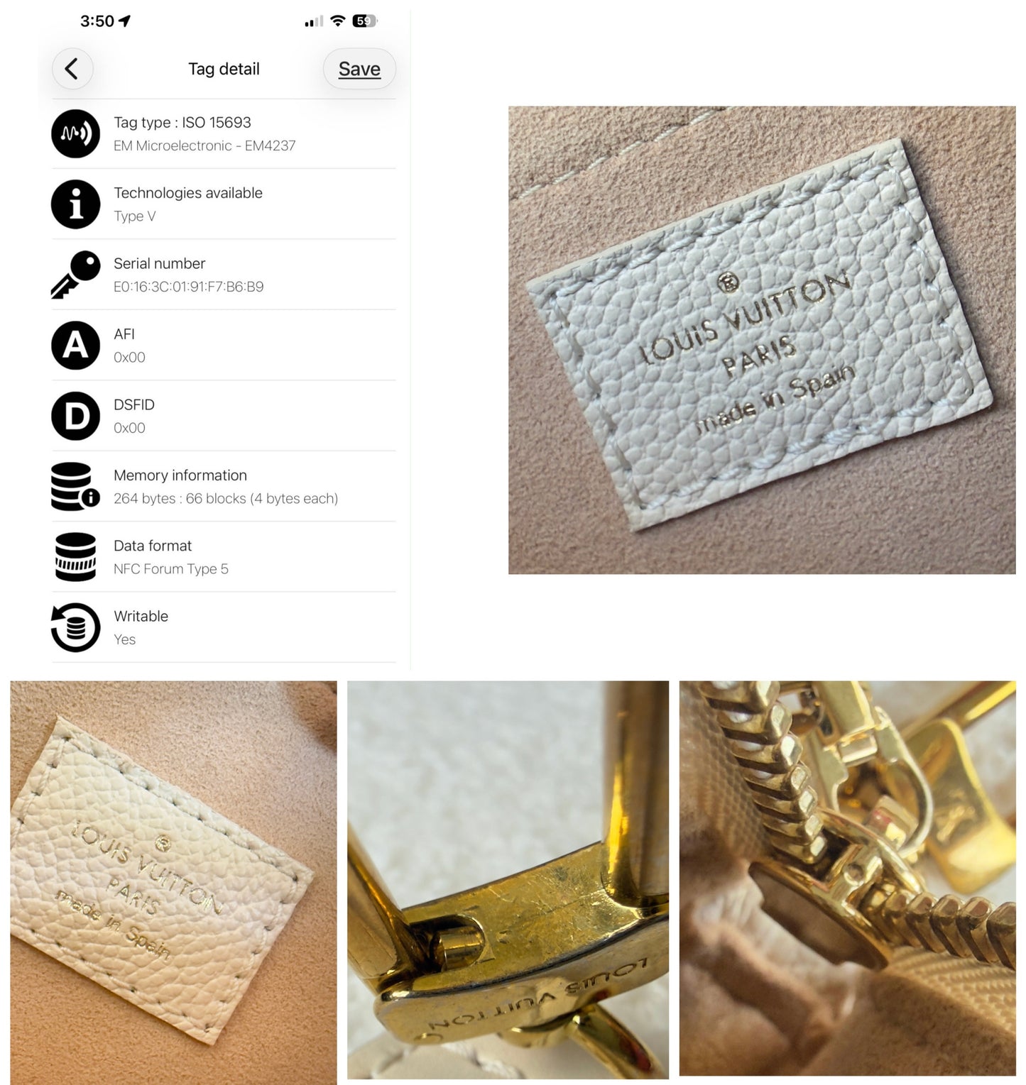 Multi Pochette Accessories Cream Monogram Empreinte Leather