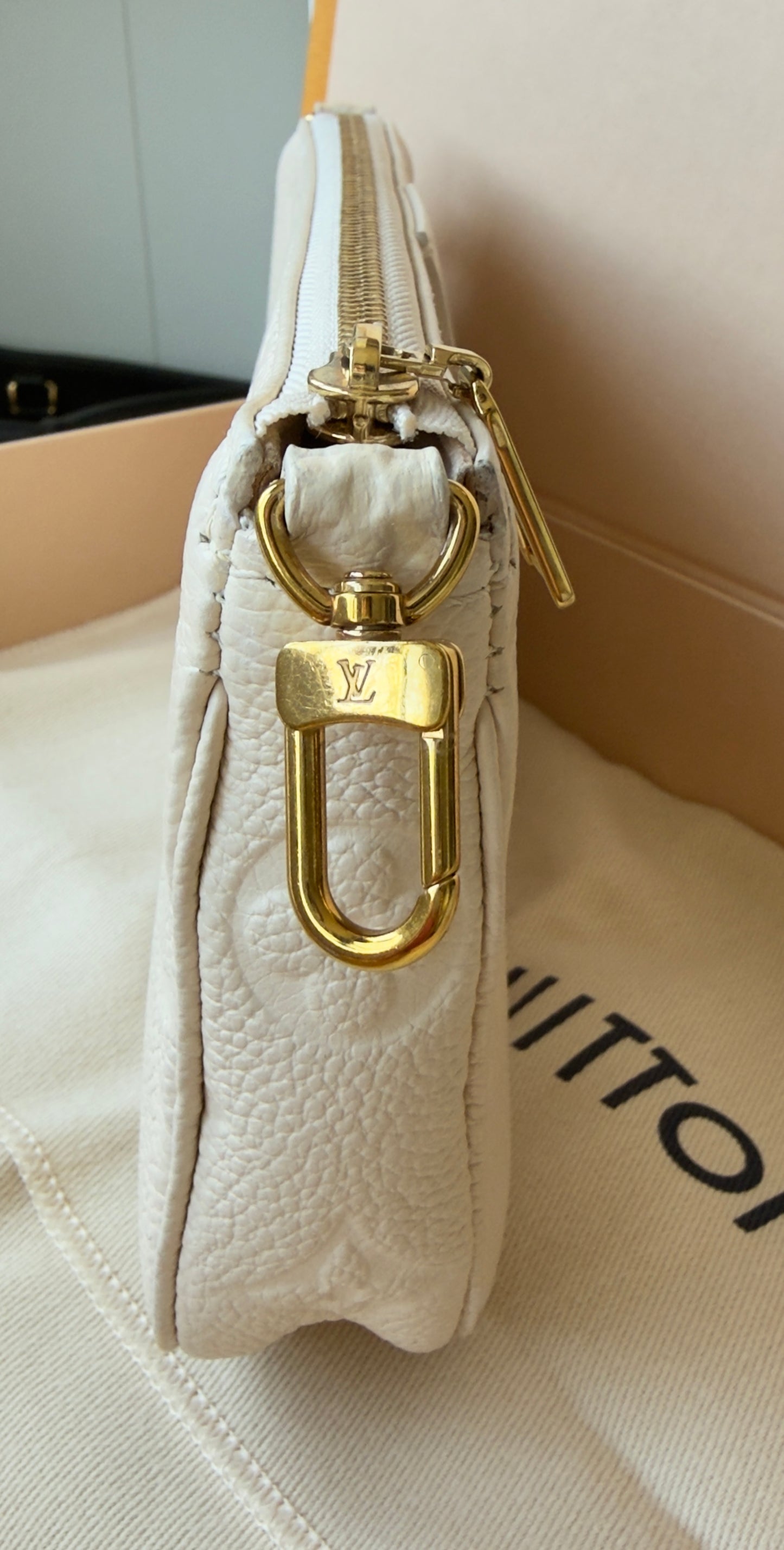 Multi Pochette Accessories Cream Monogram Empreinte Leather